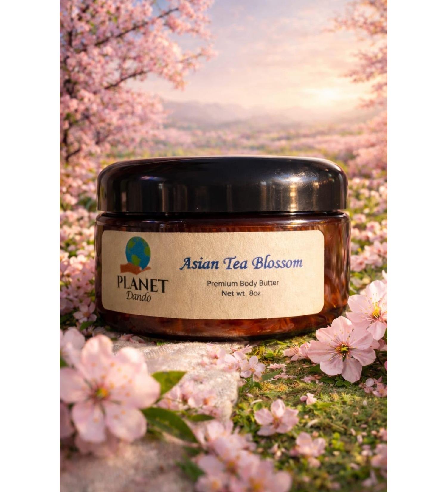 Planet Dando Asian Tea Blossom Premium Body Butter Whipped Shea Butter Nourishing 8oz (Asian Tea Blossom)