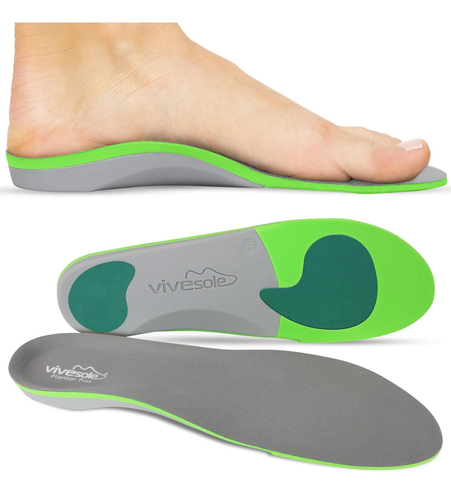 ViveSole Arch Support Insoles for Men & Women | Orthotic Inserts for Plantar Fasciitis Flat Feet & High Arches | Full Length Shoe Inserts for Comfort & Pain Relief - Buy Online on GoSupps.com