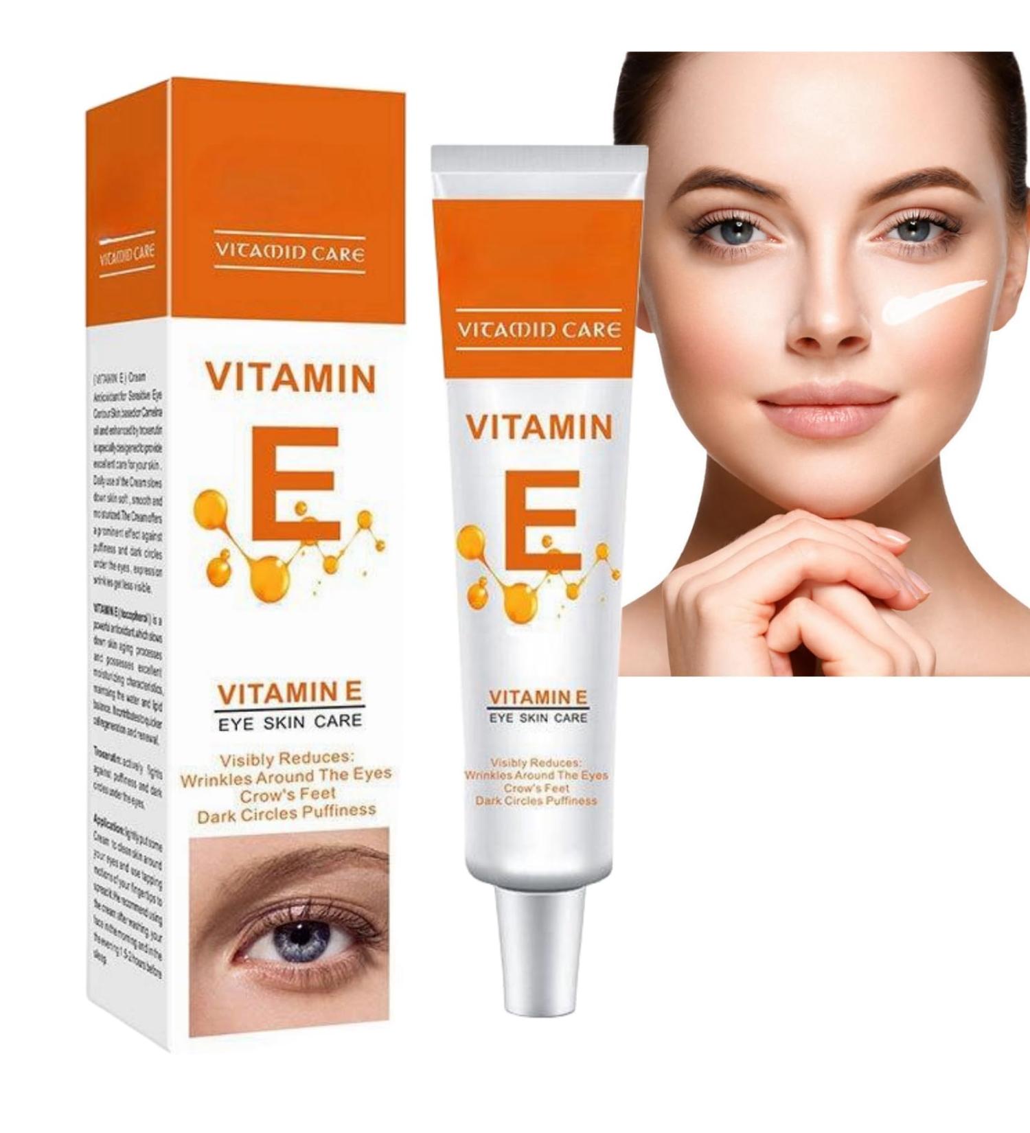 Vitamin E Eye Serum Eye Repair Cream Under Eye Cream for Dark Circles Puffy Eyes Anti-Aging Eye Cream anti wrinkle eye cream instant wrinkle remover under eye cream for Wrinkles and Fine Lines - Buy Online on GoSupps.com