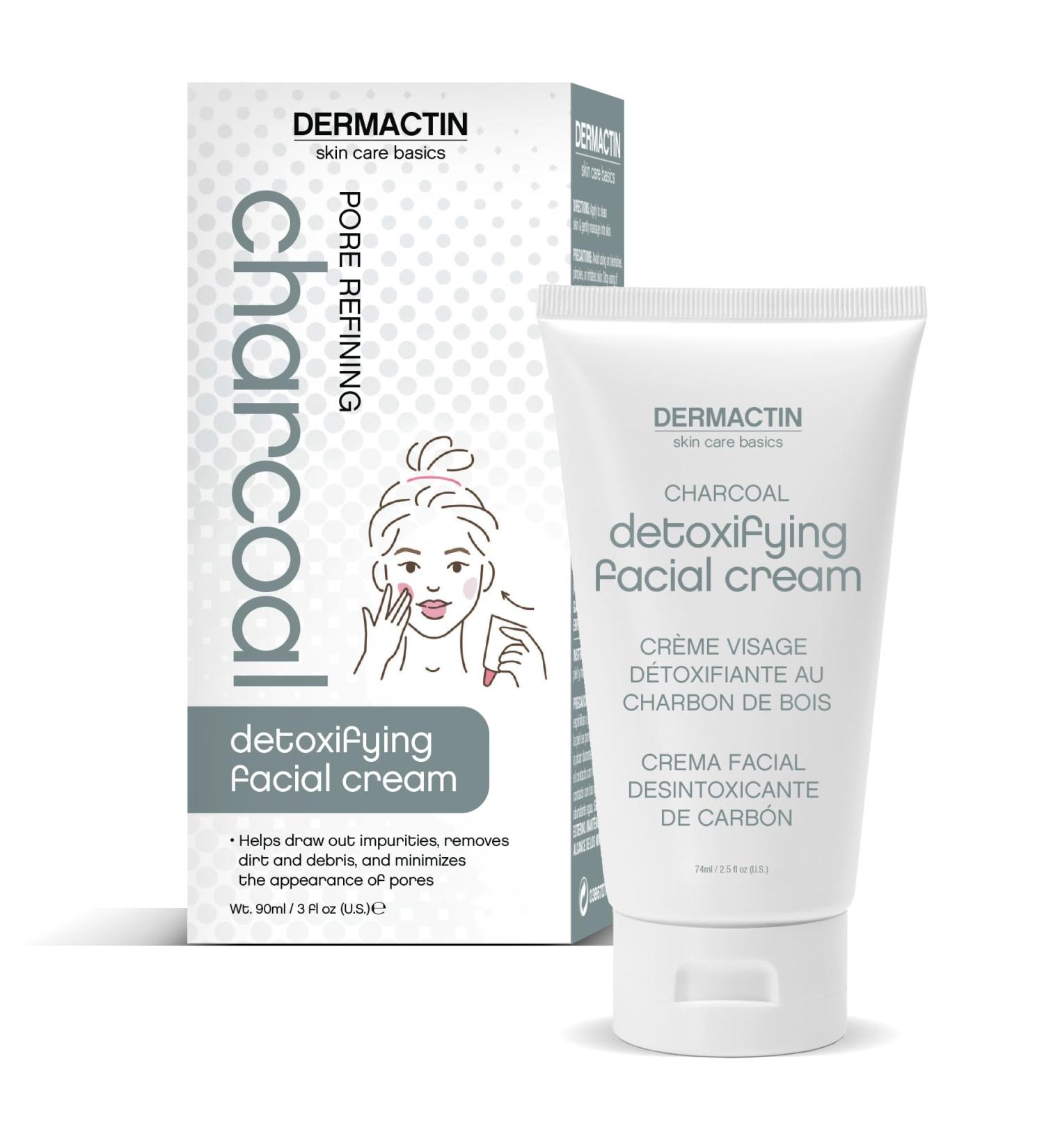 Hydrating Pore Refining Charcoal Detox Facial Cream 3 oz | Skin Care Basics | Minimizes Pores & Cleanses - Buy Online on GoSupps.com