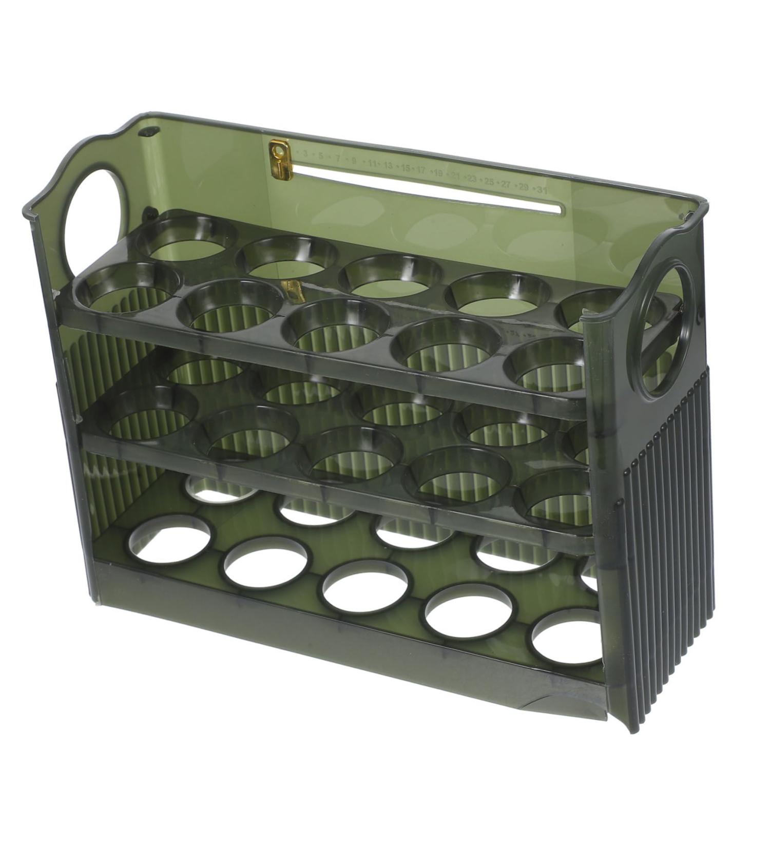 WHAMVOX Egg Storage Box Egg Holder for Fridge Refrigerator Door Egg Rack Storage Rack Egg Tray re-usable Green 26.00X20.00X10.00CM - Buy Online on GoSupps.com