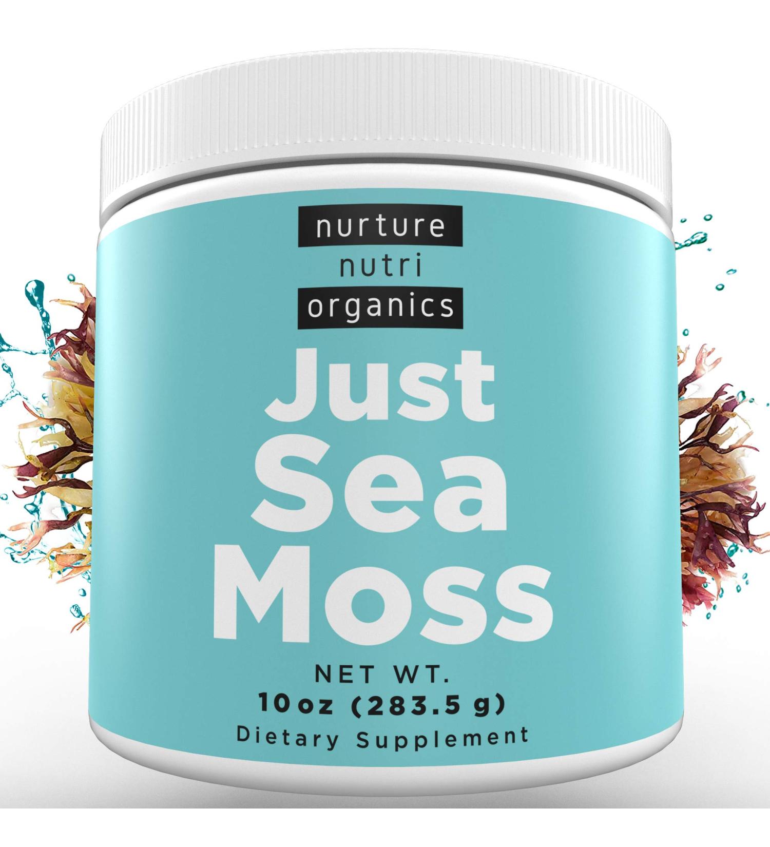 Nurture Nutri Just Sea Moss Powder 10oz - Organic Irish Moss Raw Seamoss Powder - Buy Online on GoSupps.com