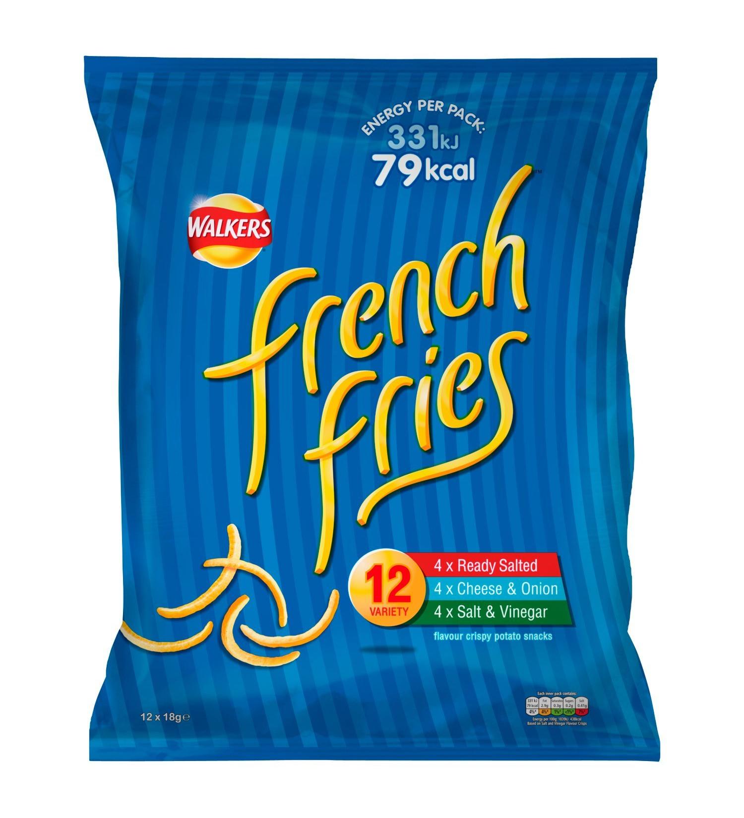 Walkers Walkers Fries Variety of Fries Potato Crisps 12 x 18 g