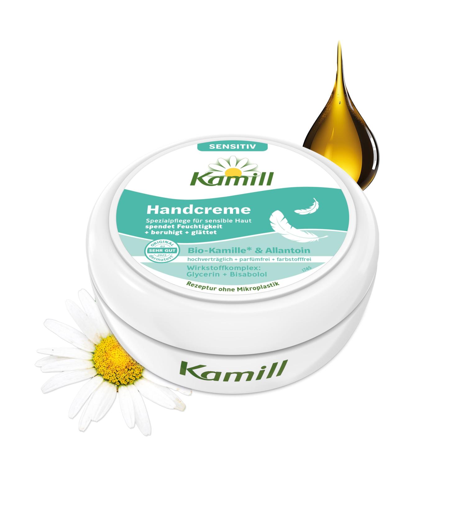  Kamill Kamill Sensitiv Hand Cream 250ml Vegan Cream - Organic Chamomile Hand & Nail Care - For Irritated and Sensitive Skin - Fragrance Free - Buy Online on GoSupps.com