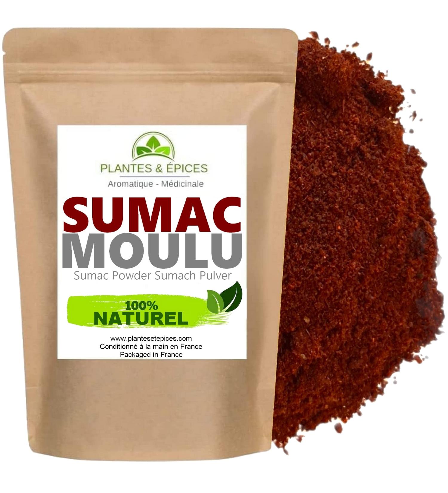 Sumac pure moulu poudre 100% naturel - Sachet Fra cheur Biod gradable Refermable (200g) - Buy Online on GoSupps.com