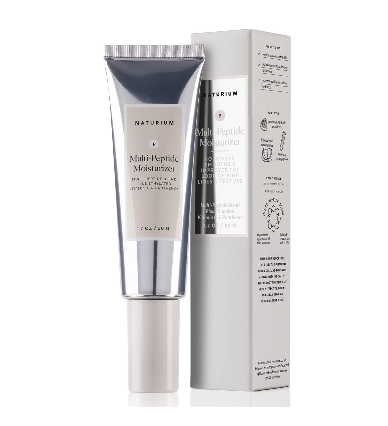 Naturium Multi-Peptide Moisturizer with Vitamin C & Panthenol 1.7 oz - Hydrating & Smoothing Skin Care - Buy Online on GoSupps.com