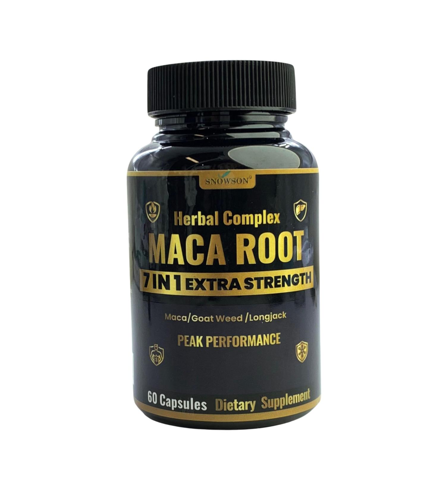 SNOWSON 7-in-1 Maca Root Complex 7-in-1 Supplemen Vitamin B6 Vitamin B12 Zinc 60 Capsules - Buy Online on GoSupps.com