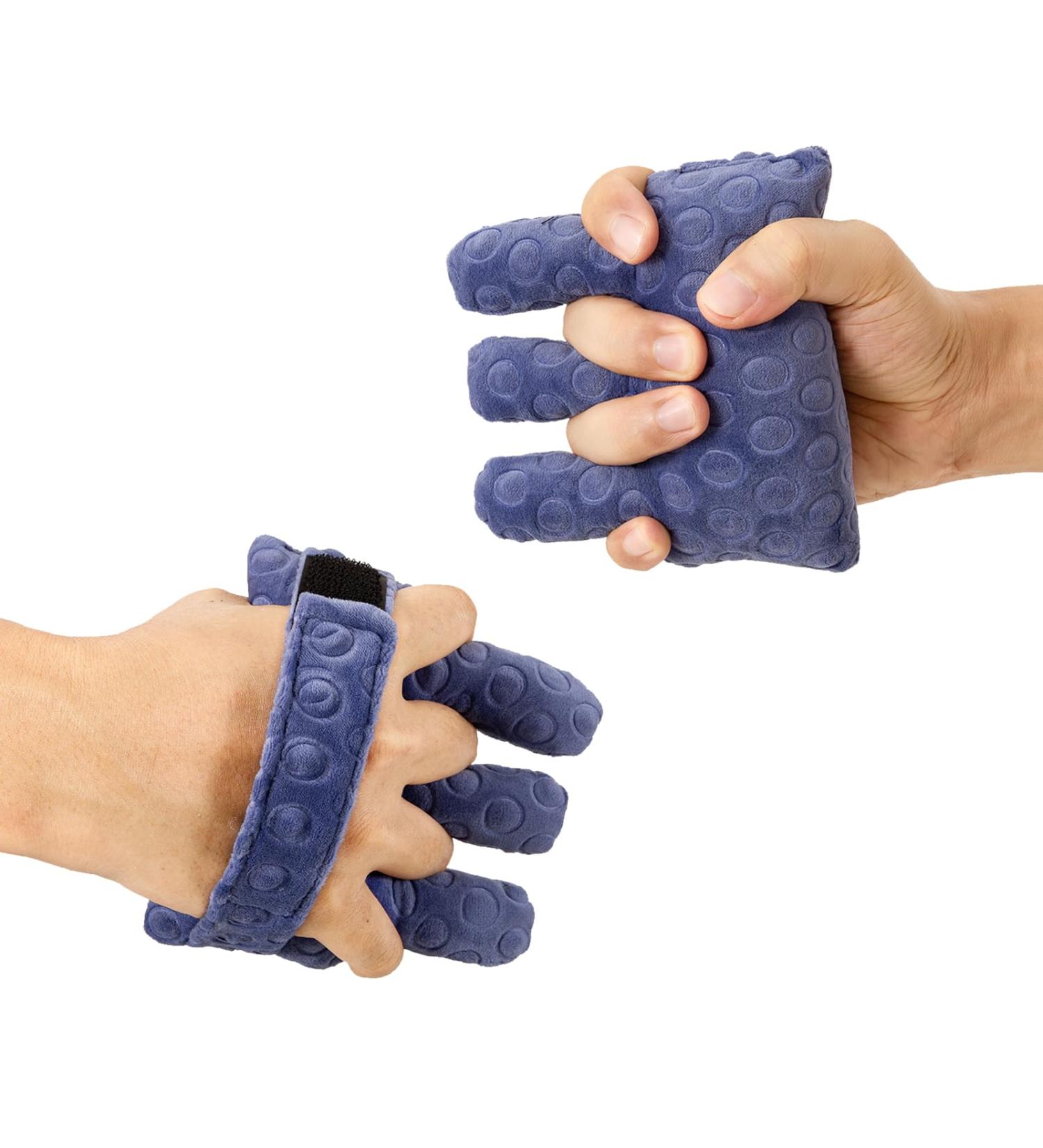 Adjustable Removable Finger Separator Protector | Hand Contracture Cushion Padding Pillow | Prevention Aid Training Tool with Splints (Purple - Buy Online on GoSupps.com