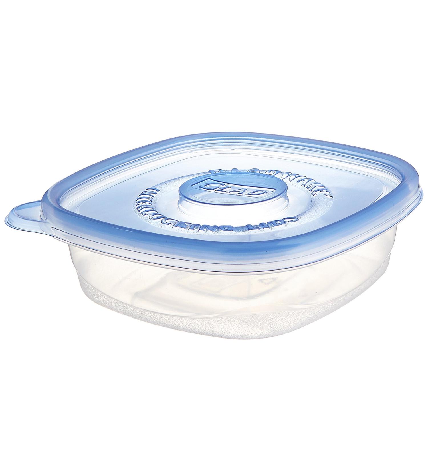 Glad Gladware Entree Plastic Square Containers with Lids, 25 Ounce, 5 Count (Pack of 1)