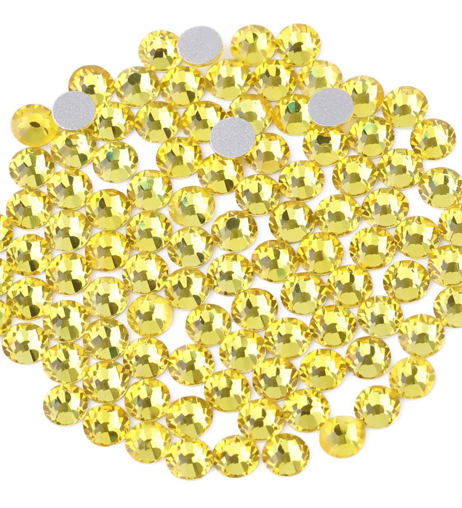 Beadsland 1440 Flat Back Rhinestones SS3 - Lemon Yellow Nail Crystals for Stunning Nail Art - Buy Online on GoSupps.com