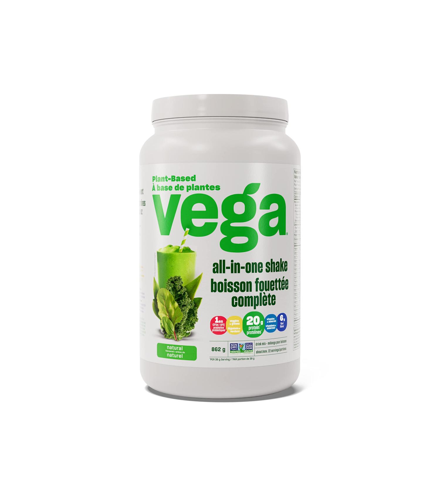 Vega All-in-One Vegan Protein Powder Natural (22 Servings) Superfood Ingredients Vitamins For Immunity Support Keto Friendly Pea Protein For Women & Men 862g (Packaging May Vary) Natural 22 Servings (Pack of 1) - Buy Online on GoSupps.com