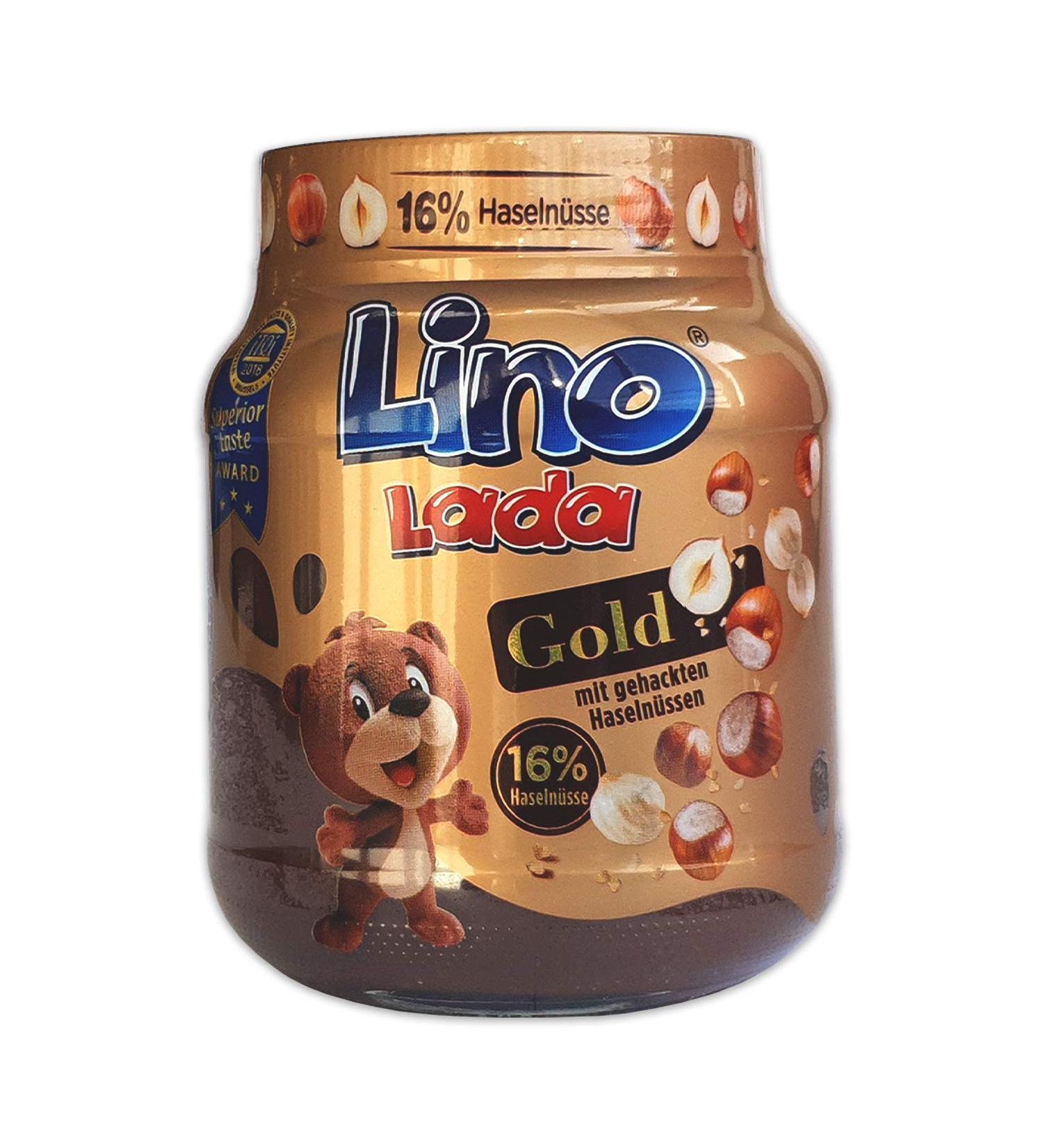 Podravka Lino Lada Gold Hazelnut Cream - Fine Spread with Chopped Hazelnuts (350g) | International Shipping Available - Buy Online on GoSupps.com