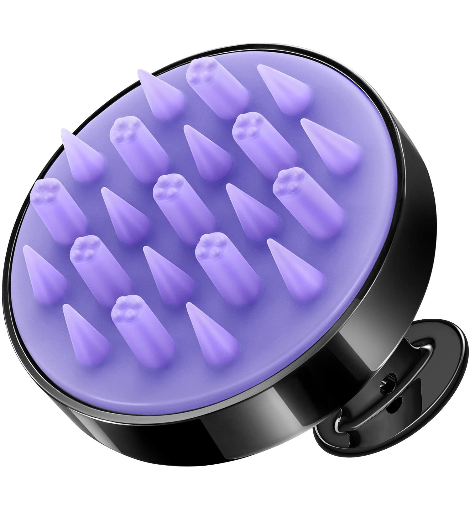 Heeta Hair Scalp Massager Brush - Soft Silicone Exfoliator for All Hair Types - Wet & Dry Shampoo Tool for Men, Women & Kids (Black) - Buy Online on GoSupps.com