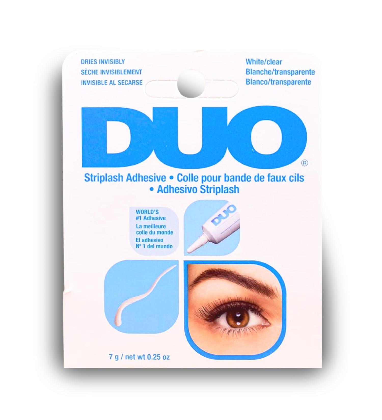 DUO Quick-Set Striplash Adhesive Strong Hold Eyelash glue Super Strong Adhesive Water Resistant Applies White Dries Clear for Striplash and individual lashes All-day wear Eyelash Glue 7g - Buy Online on GoSupps.com