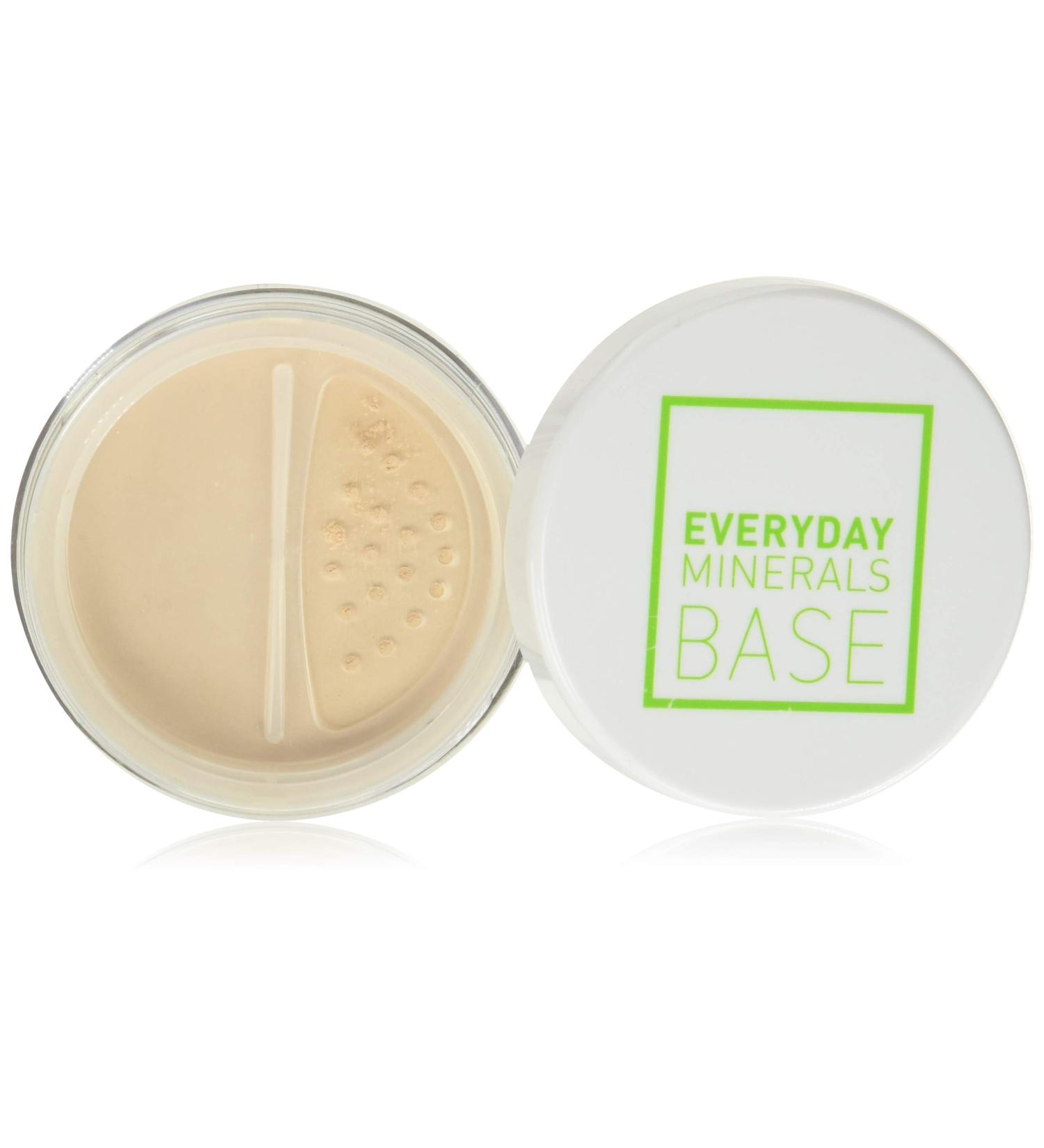 Everyday Minerals Rosy Ivory 1C Jojoba Base Mineral Loose Powder Foundation - Vegan & Cruelty Free | Cool Undertones | Full Coverage for Dry Skin - Buy Online on GoSupps.com