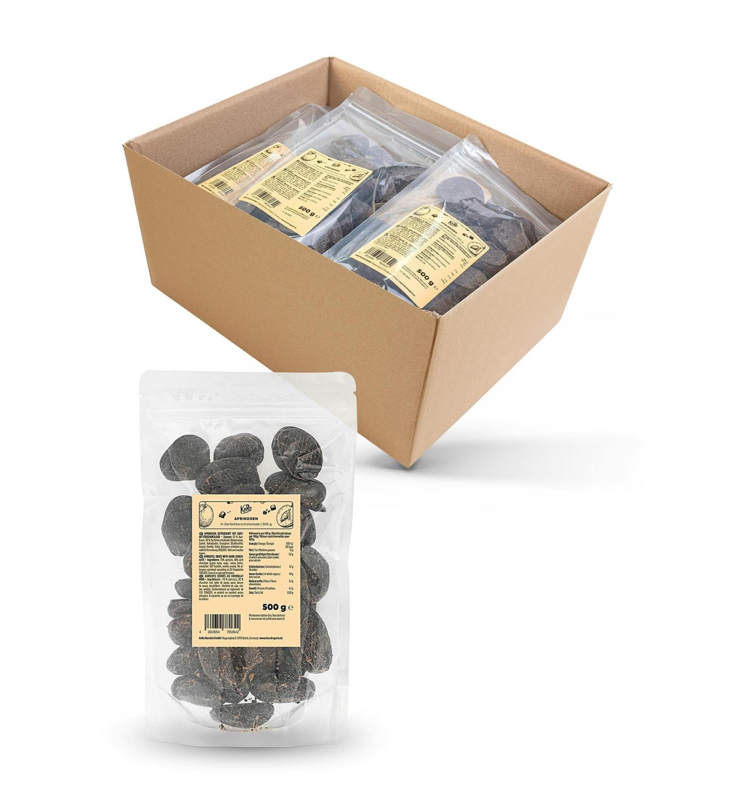 KoRo - Apricots coated with dark chocolate 10 x 500 g - Buy Online on GoSupps.com