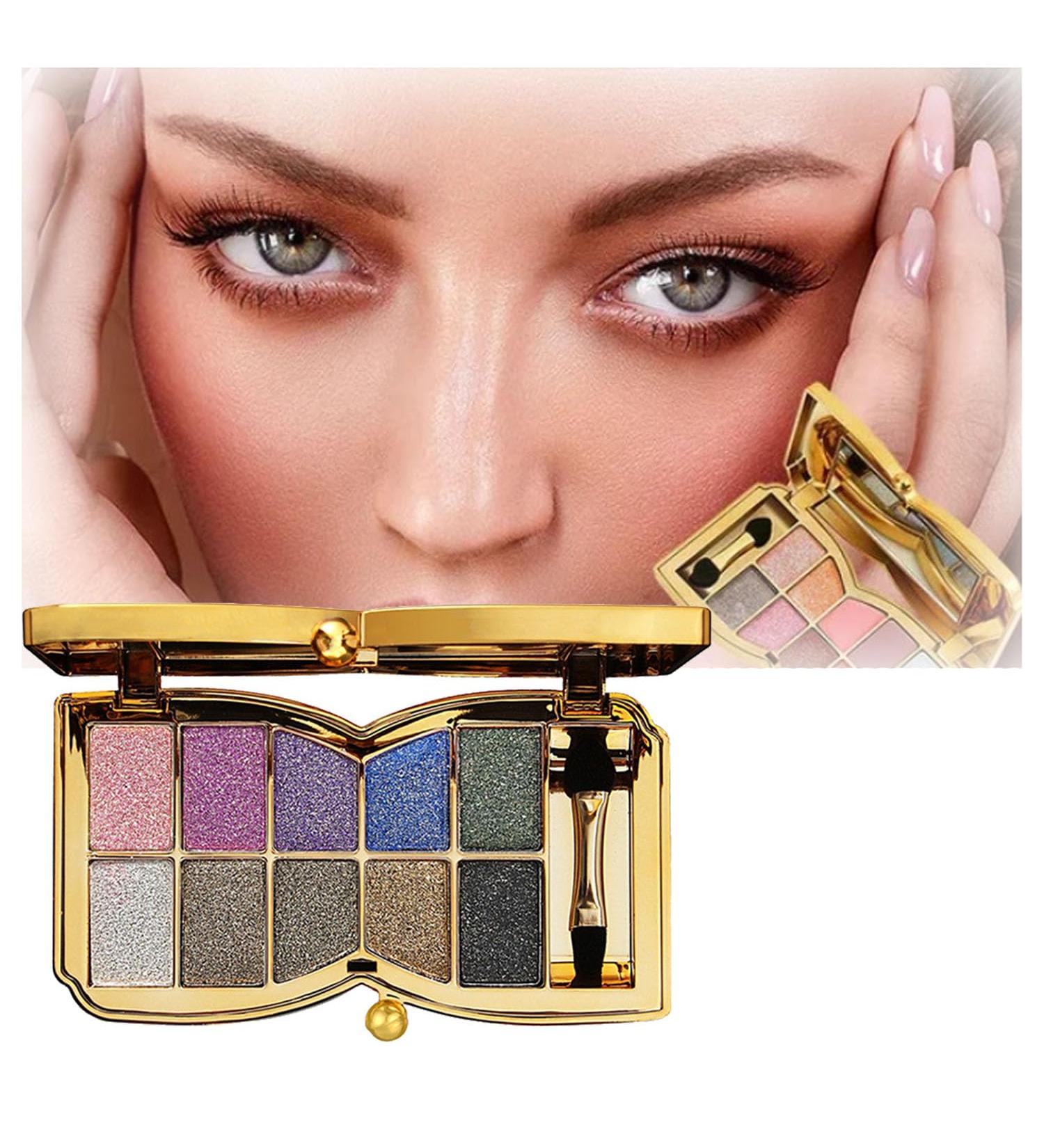 10 Colors Sparkle Shimmer Eyeshadow Palette Highly Pigmented Long Lasting (01#) - Buy Online on GoSupps.com