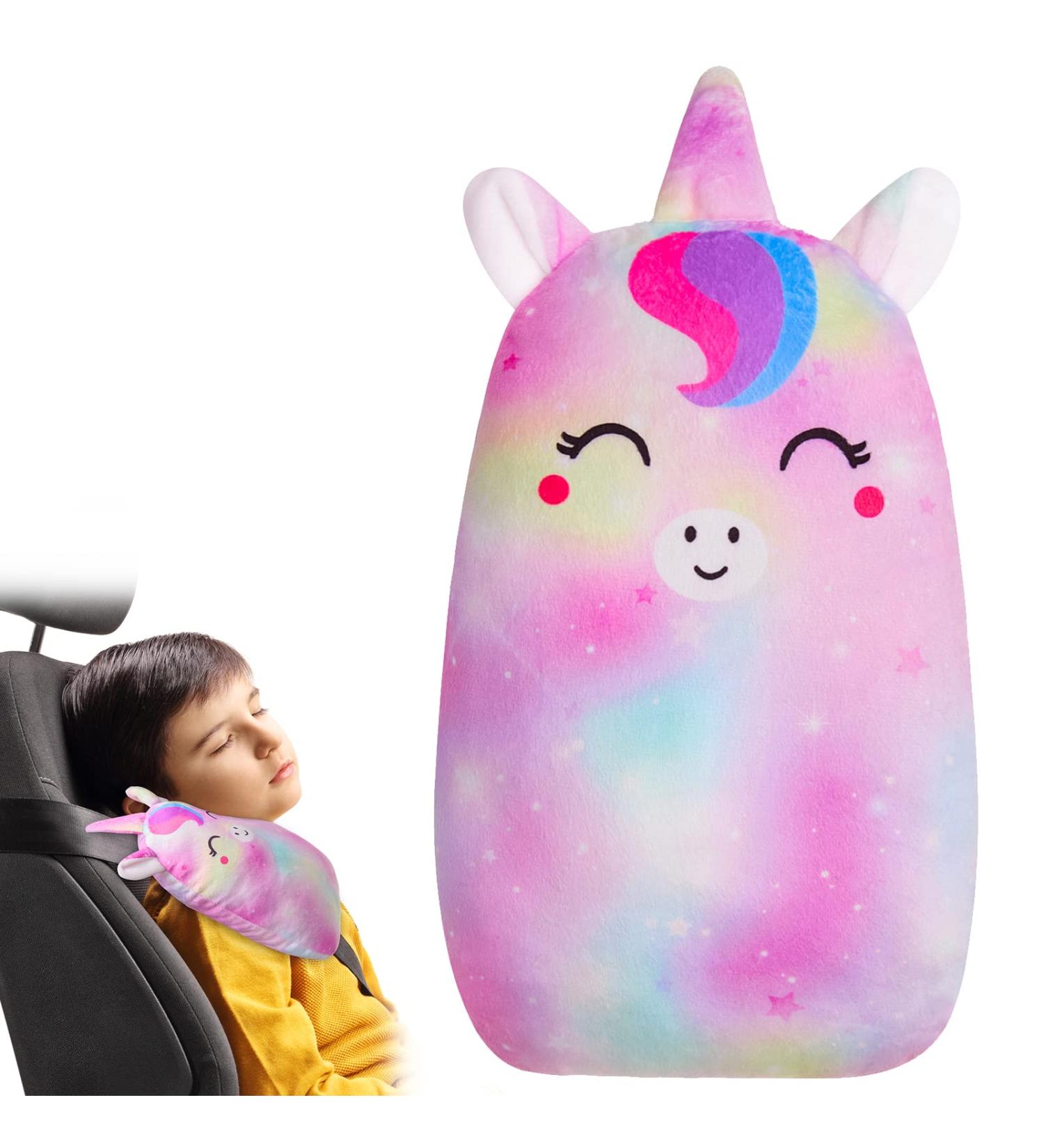 Beinou Plush Car Belt Cushion for Kids: Soft Protective Pillow for Safety & Comfort - Travel Support for Boys & Girls in Pink - Buy Online on GoSupps.com