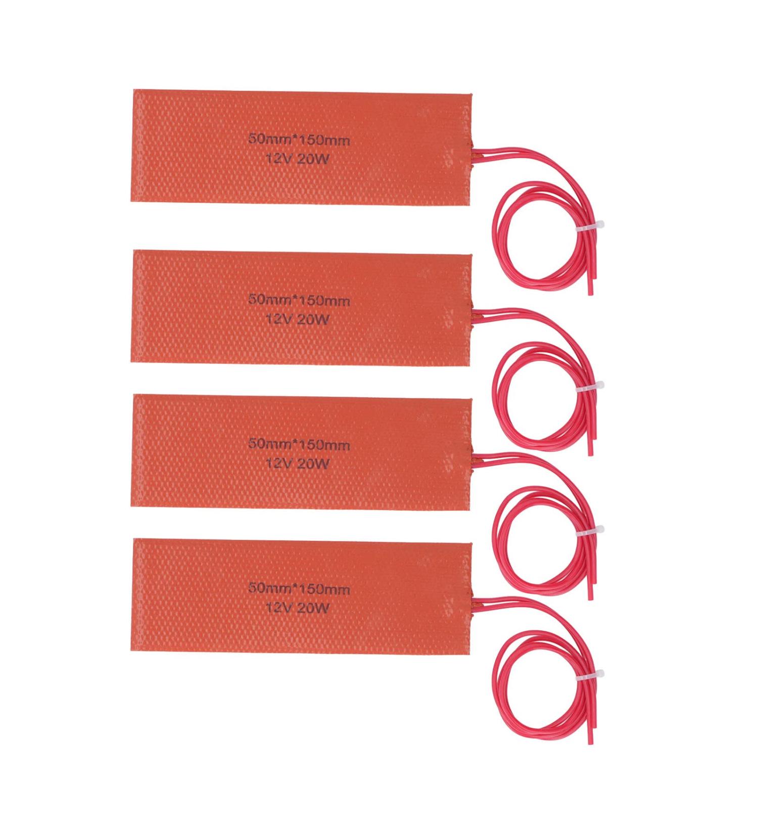 Buy 4pcs Silicone Rubber Heater 20W 12V - High Efficiency Flexible Heating Mat for Industrial Use - Buy Online on GoSupps.com