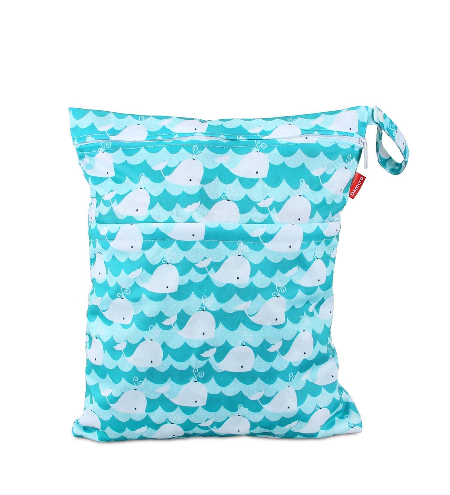 Damero Wetbag Nasp x - Reusable Diaper Bag for Babies | Medium Whale Design | Perfect for Diapers Dirty Clothes & Accessories - Buy Online on GoSupps.com