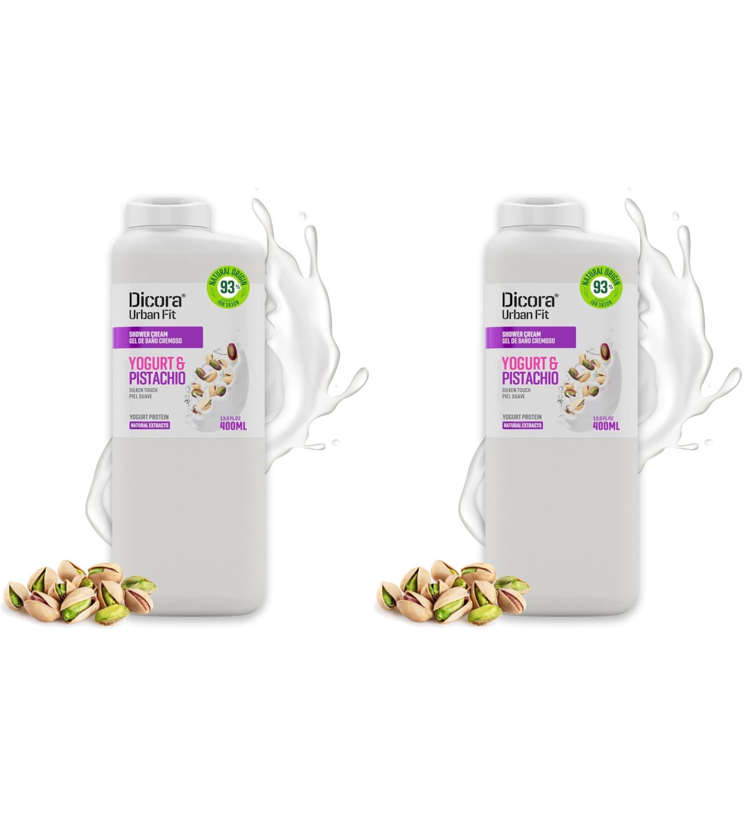 Dicora Urban Fit Shower Cream - Hydrating Women and Mens Body Wash - Shower Gel For Skin Protection - Natural Formula - Yogurt And Pistachio - 13.5 oz (Pack of 2) 13.5 Fl Oz (Pack of 2) - Buy Online on GoSupps.com