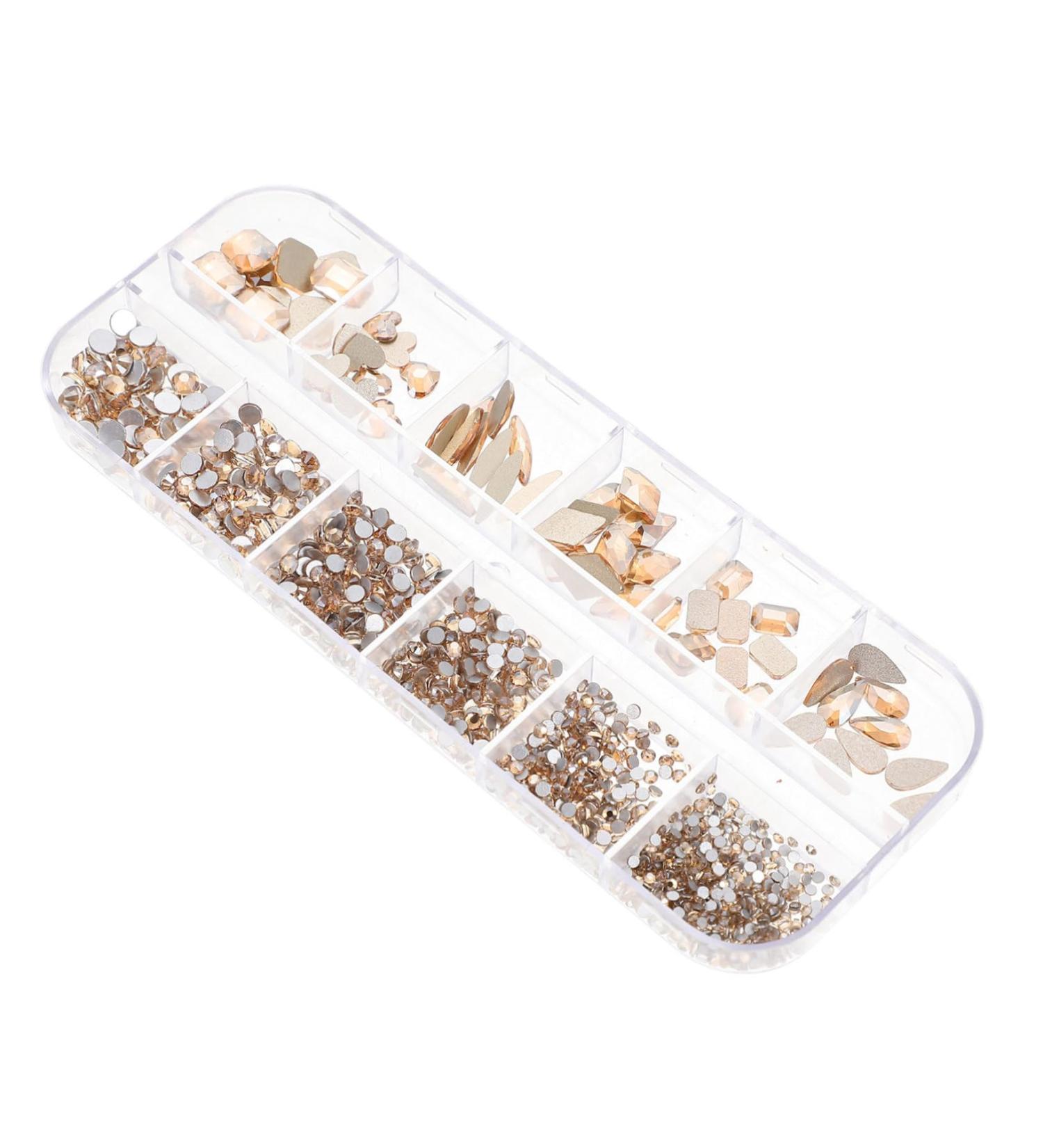 POPETPOP 2 Boxes Nail Art Flat Drill Nail Diamond Rhinestone Embellishments Nail Art Gems Flatback Nail Rhinestones Gems for Nails Diamond Decor Manicure Glass Accessories - Buy Online on GoSupps.com