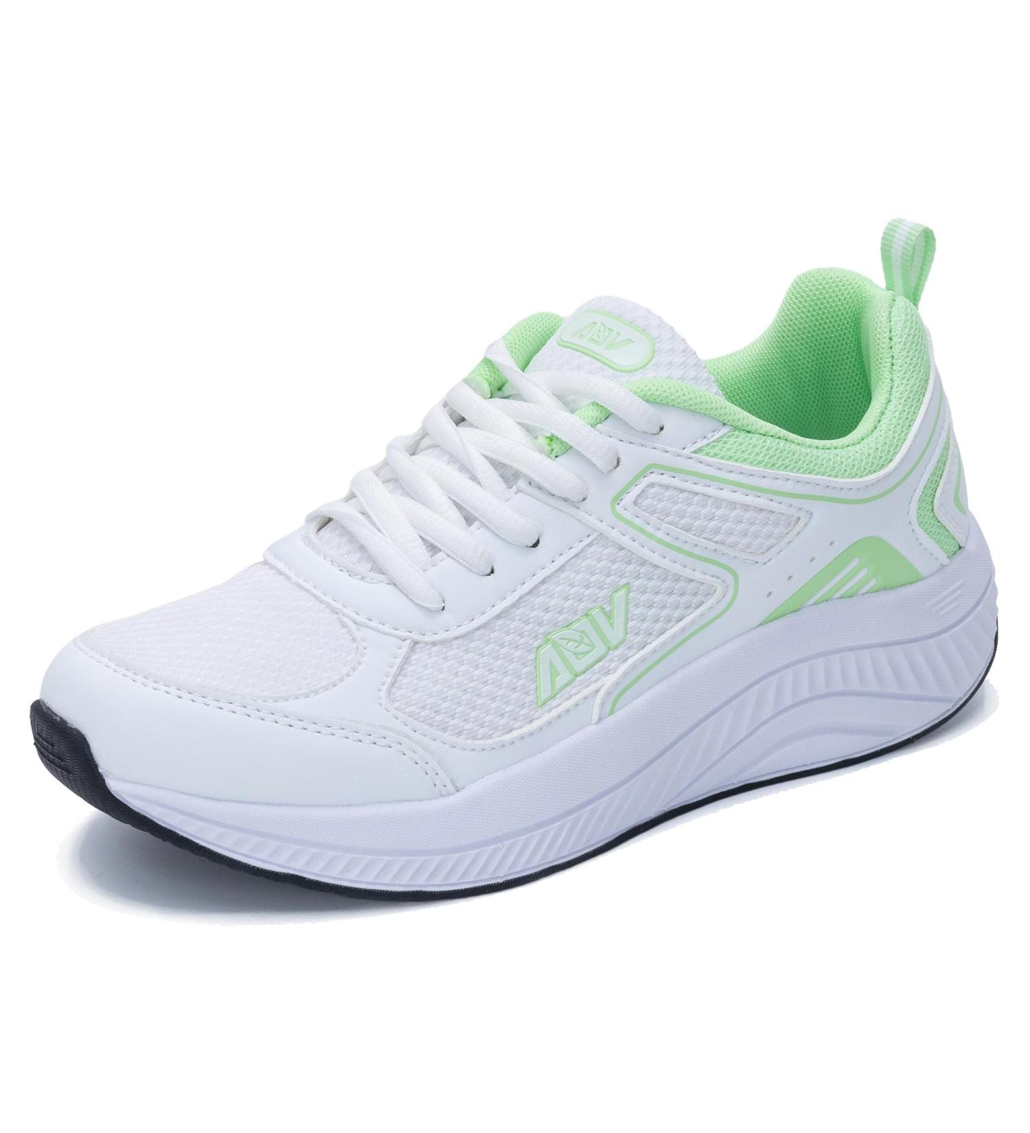 AOV Women's Walking Shoes with Arch Support - Plantar Fasciitis Sneakers for Foot & Heel Pain Relief - Orthotic Tennis Shoes - Size 8 White/Green - Buy Online on GoSupps.com
