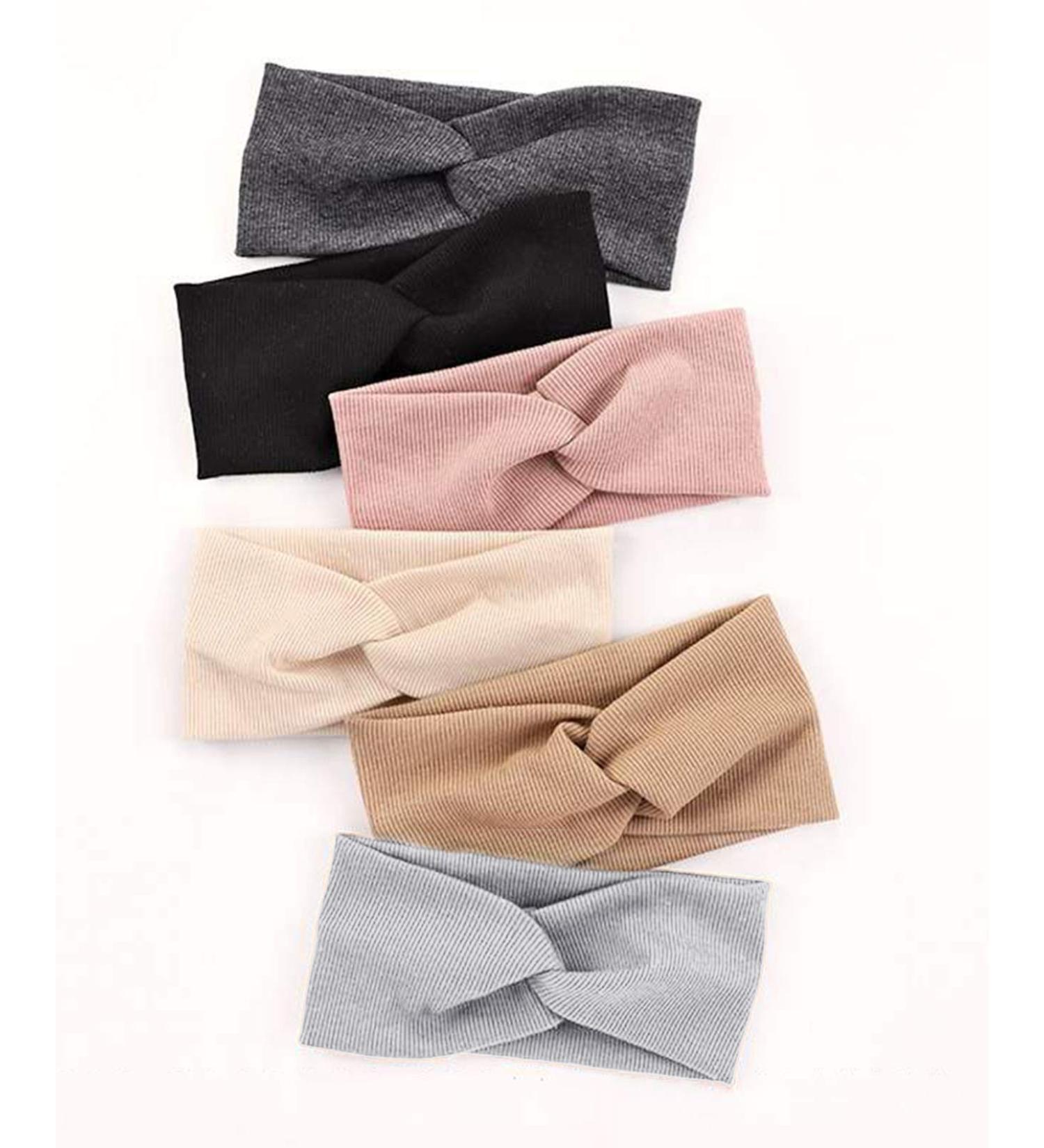 Shop 6 Multicolored Wide Twisted Women's Elastic Headbands - Perfect for Sports Yoga & Everyday Hair Accessories - Buy Online on GoSupps.com