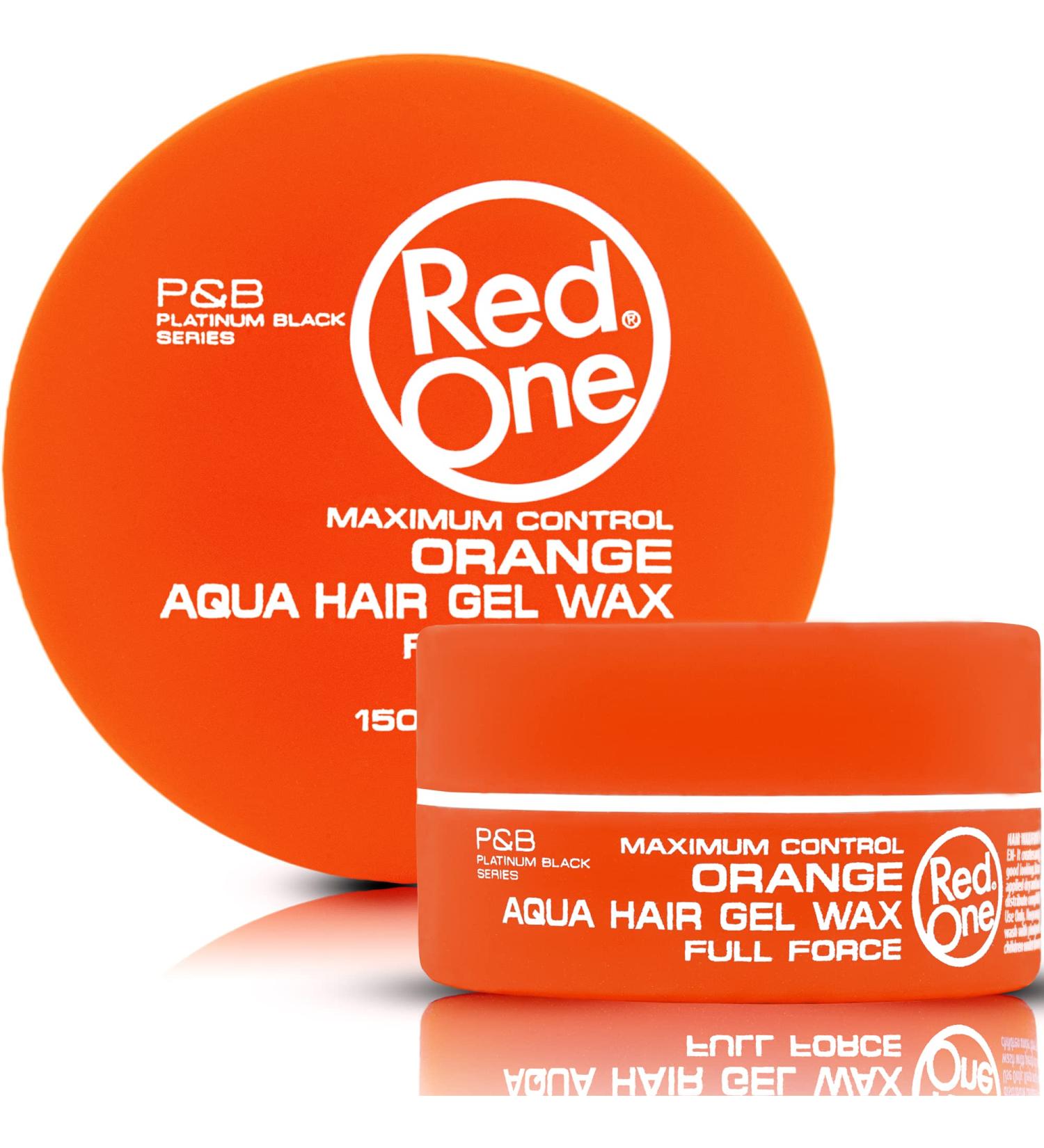 RedOne Coiffage Aqua Wax Orange 150 ml | Forte Tenue l Gel Pour Les Cheveux | Ultra-tenue | Pour Hommes et Femmes | Parfum Melon | Contr le Maximum - Buy Online on GoSupps.com