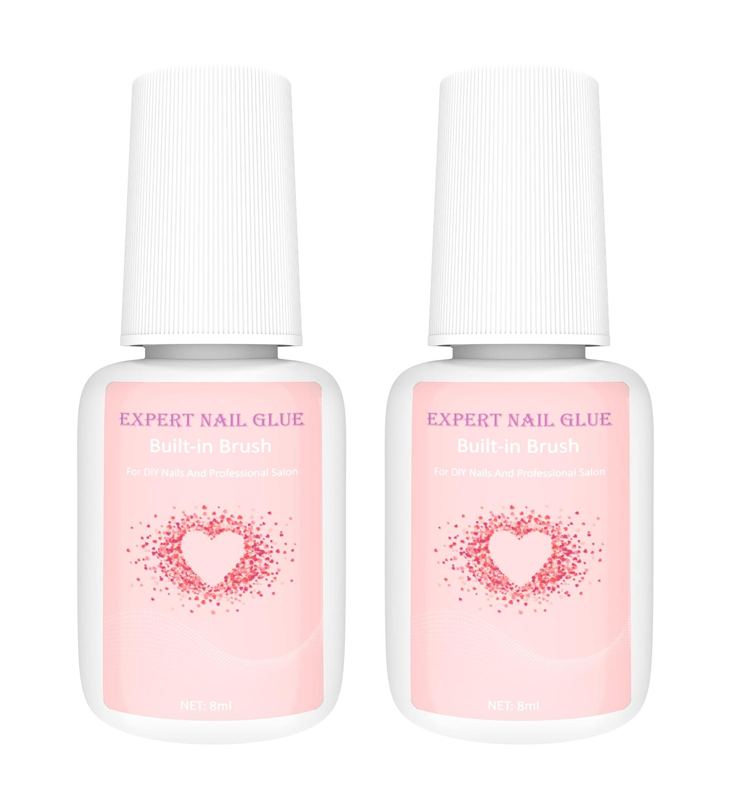 2PCS 8ML Btbtuu Pink Nail Glue for Acrylic Nails - Long Lasting Professional Tip Glue for Press On Nails - Super Bond Adhesive for False Nail Tips - Buy Online on GoSupps.com
