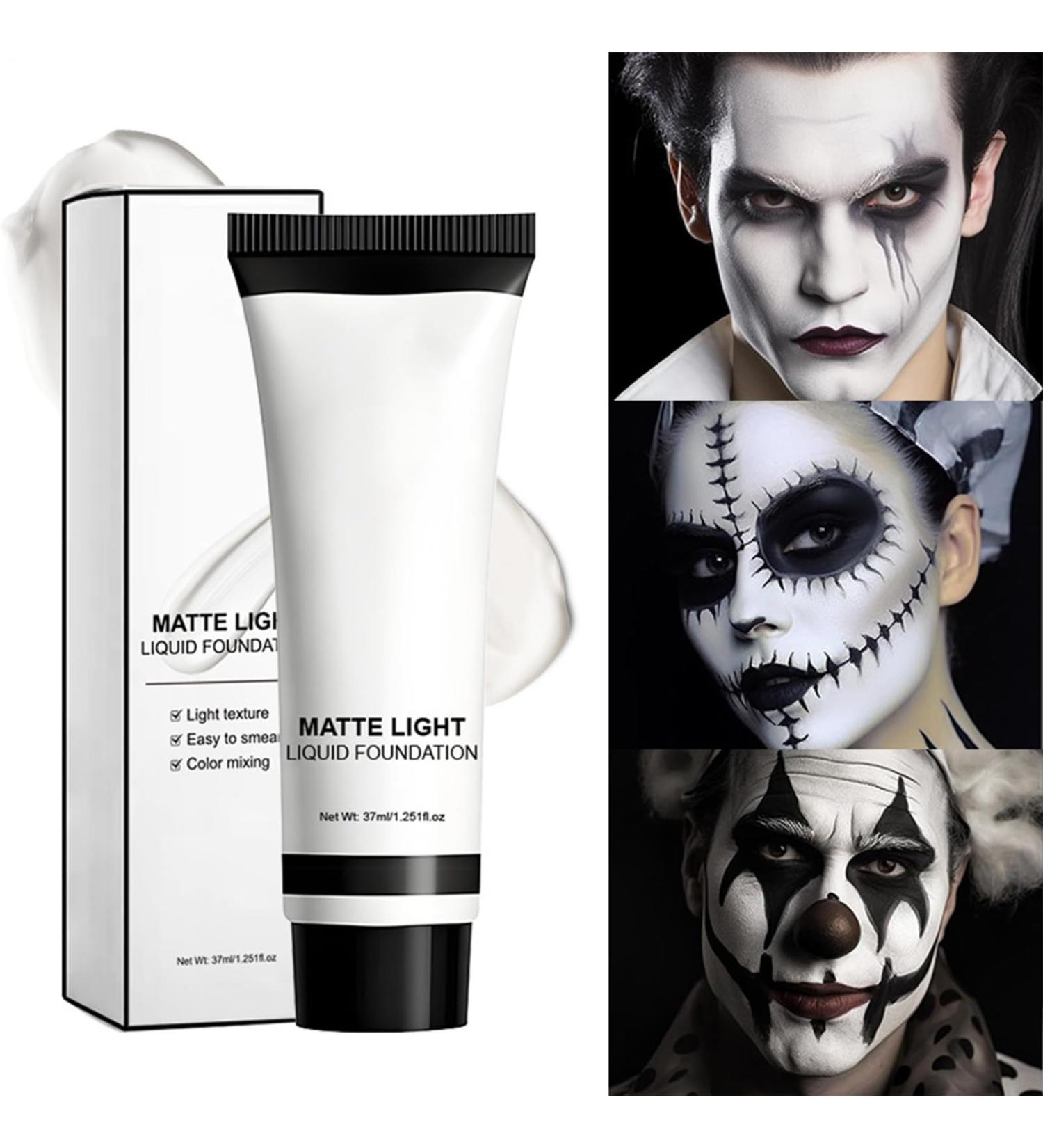 White Face Paint - 37ml Water-Based Cake-Based Face Paint | Water-Soluble Face and Body Makeup Pigment | Face Palette Paint - Buy Online on GoSupps.com