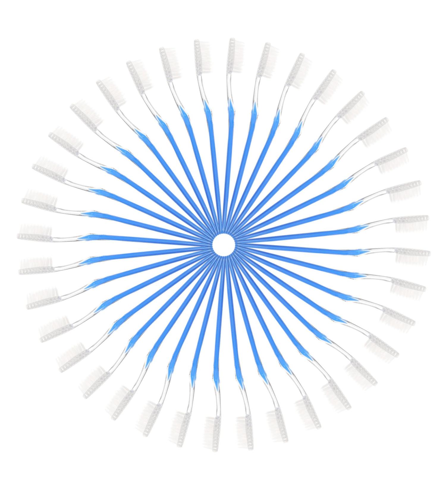 Runrotoo 50 Pack Soft Bristle Toothbrushes | Travel Toothbrush Kit with Disposable Cleaning Brushes | Comfortable Household Use - Buy Online on GoSupps.com