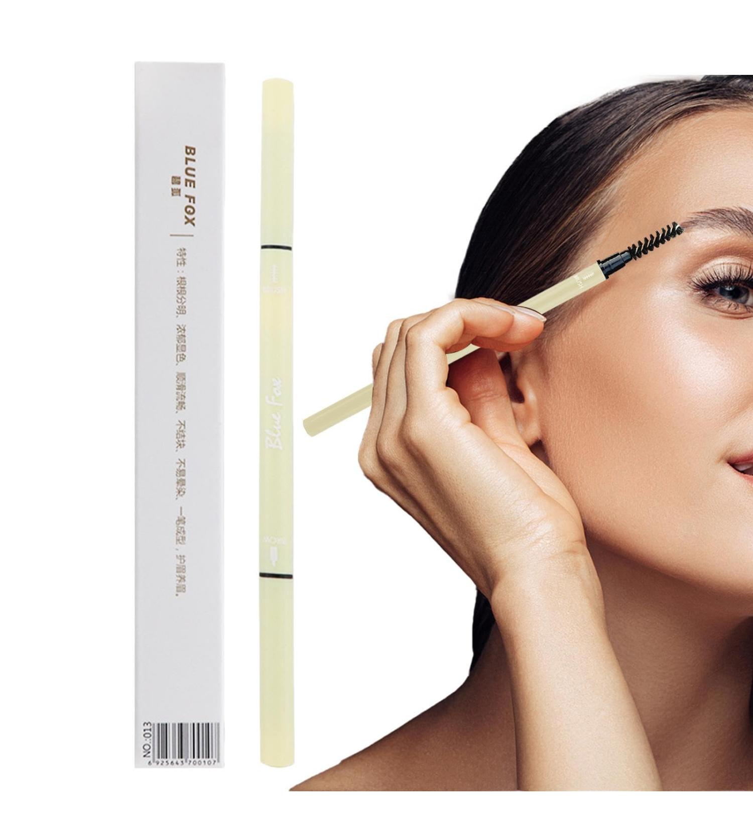 Eyebrow Pencil - Makeup Brow Pencil Double Headed Long-Lasting Professional Eyebrow Definer for Stays on All Day Creates Natural Daily Look Brown - Buy Online on GoSupps.com