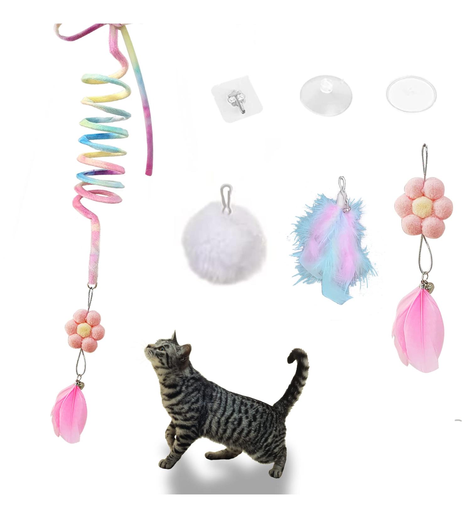 Interactive Bouncing Cat Toys - Wiggly Spring Ball & Door Hanging Bell Toys for Indoor Cats | Eliminate Boredom & Promote Exercise - Buy Online on GoSupps.com