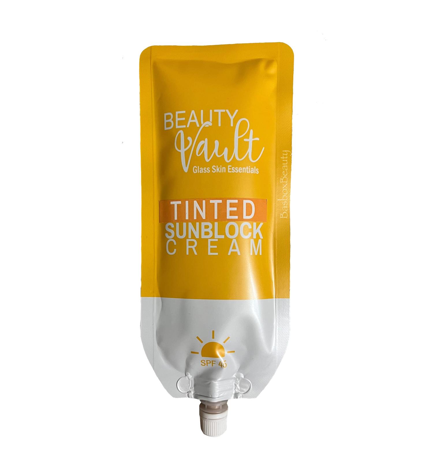 Beauty Vault Tinted Sunblock SPF45  50g