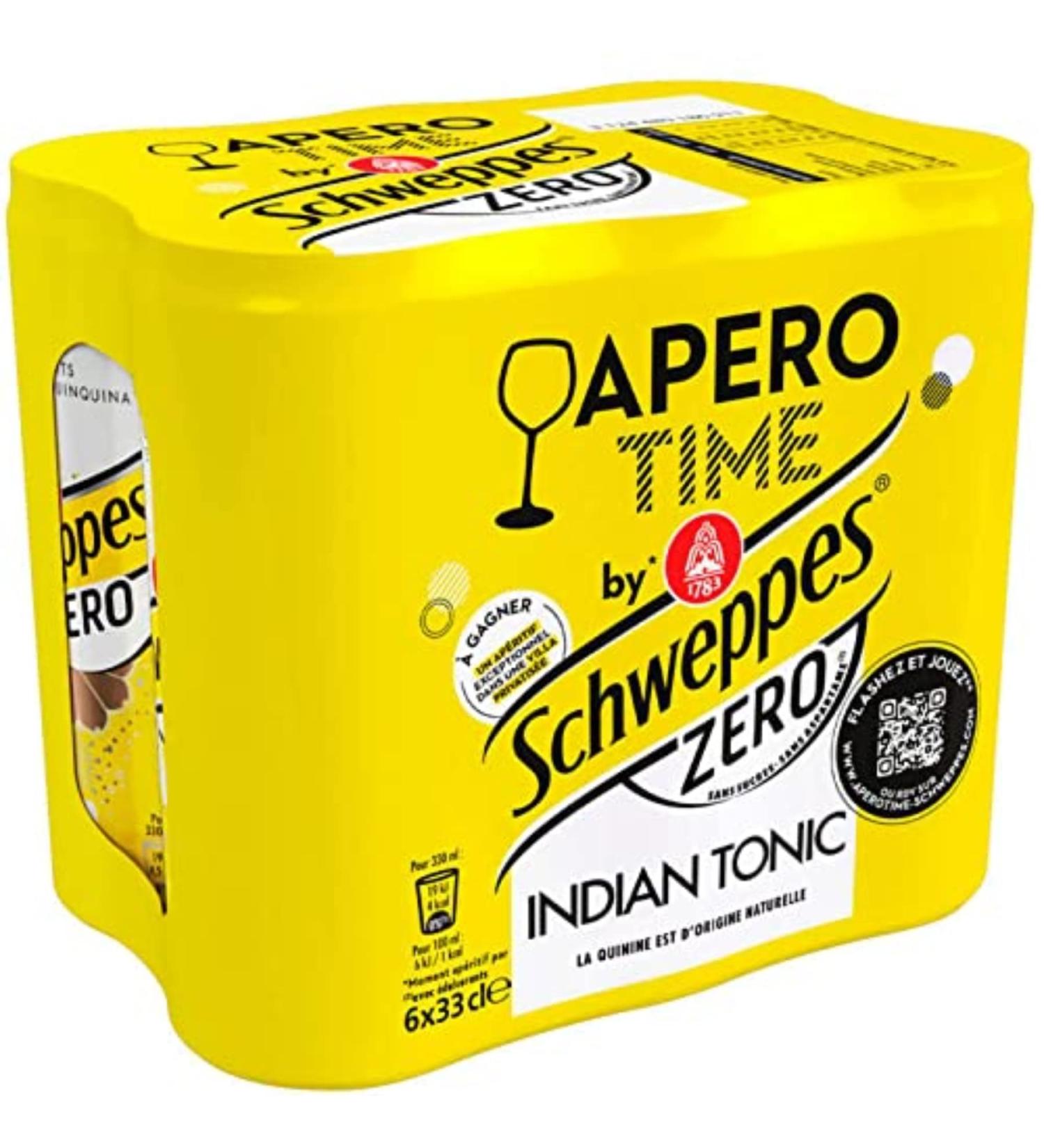 Schweppes Schweppes zero indian tonic - Le pack de 6x33cl