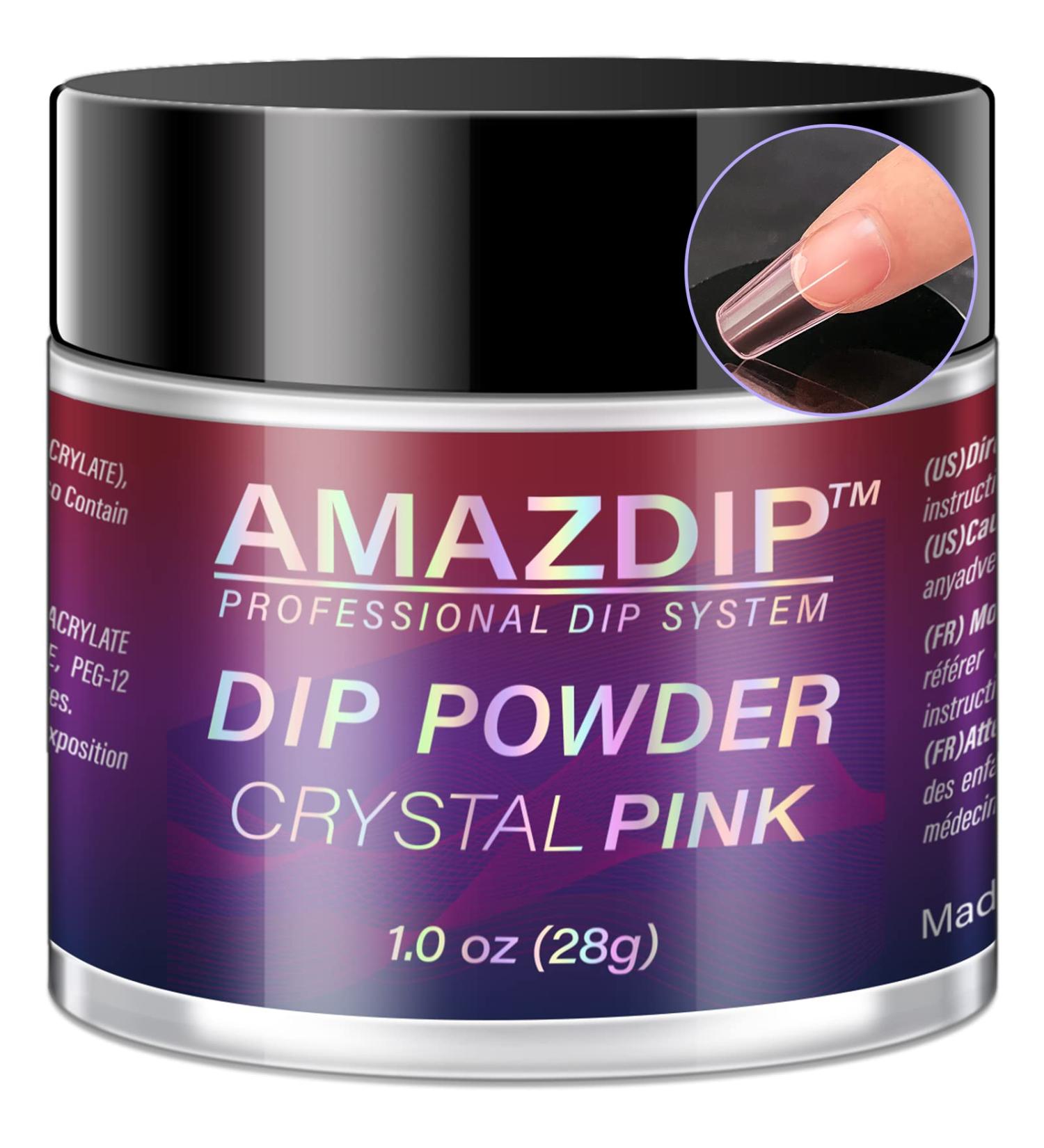 AMAZDIP Pro Dipping Nail System 1oz - Crystal Pink Dip Powder for Salon & DIY - Buy Online on GoSupps.com
