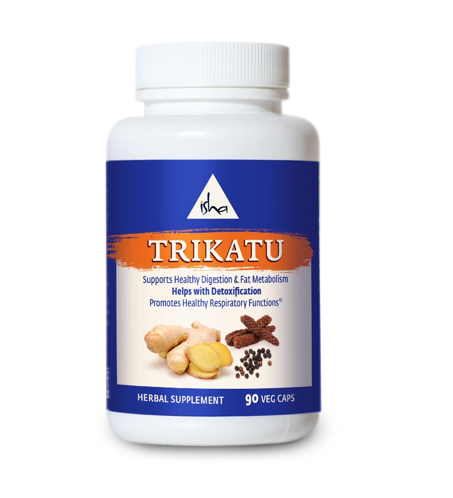 ISHA Organic Trikatu Supplements - Natural Herbal Supplement 500 mg ea (90 Veg caps)