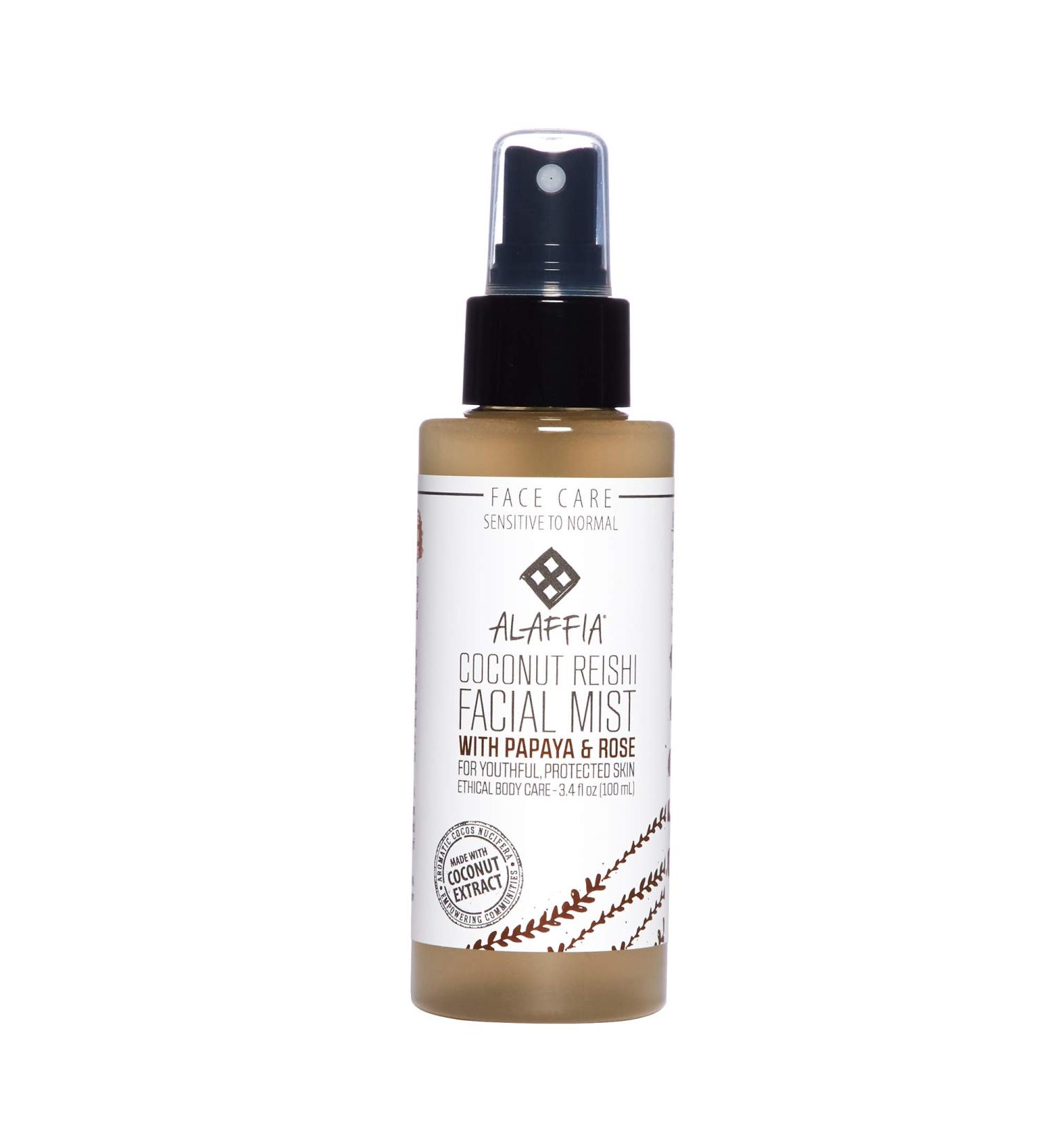 Alaffia Coconut Reishi Facial Toning Mist - Nourishing & Hydrating, 3.4 oz - Buy Online on GoSupps.com
