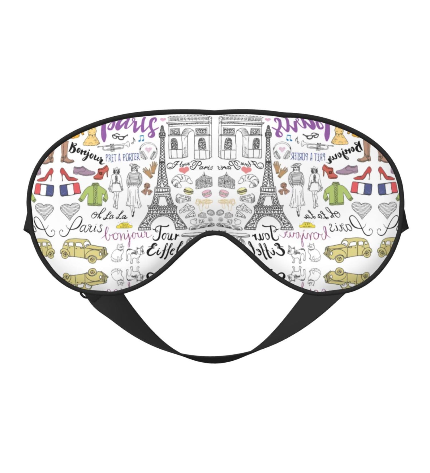 FoRes Eiffel Tower Eye Mask Adjustable Light Blocking Sleep Mask for Deep Rest Unisex Paris-Inspired Design - Buy Online on GoSupps.com