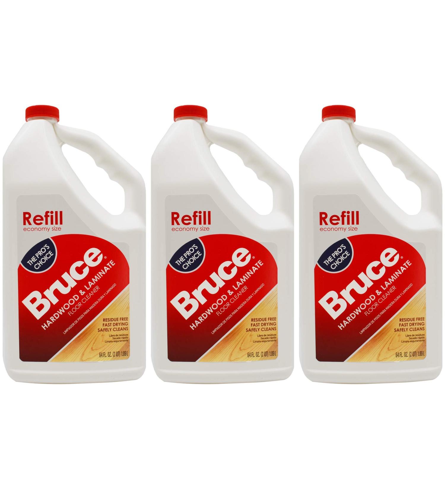 Bruce Hardwood and Laminate Floor Cleaner for All No-Wax Urethane Finished Floors Refill 64oz - Pack of 3 - Buy Online on GoSupps.com