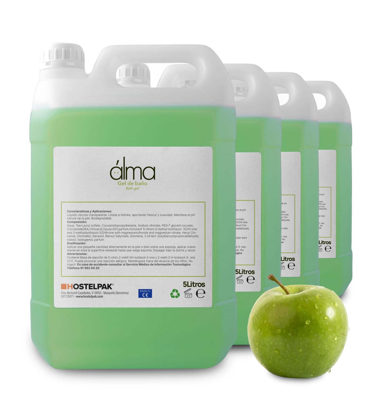 Hostelpak Set of 4 x 5L shower gel bottles - Alma Collection