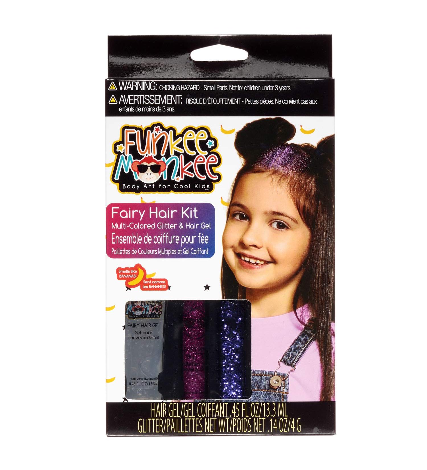 Funkee Munkee Fairy Hair Gel Kit - Banana Scented Costume & Party Makeup for Kids | International Shipping - Buy Online on GoSupps.com