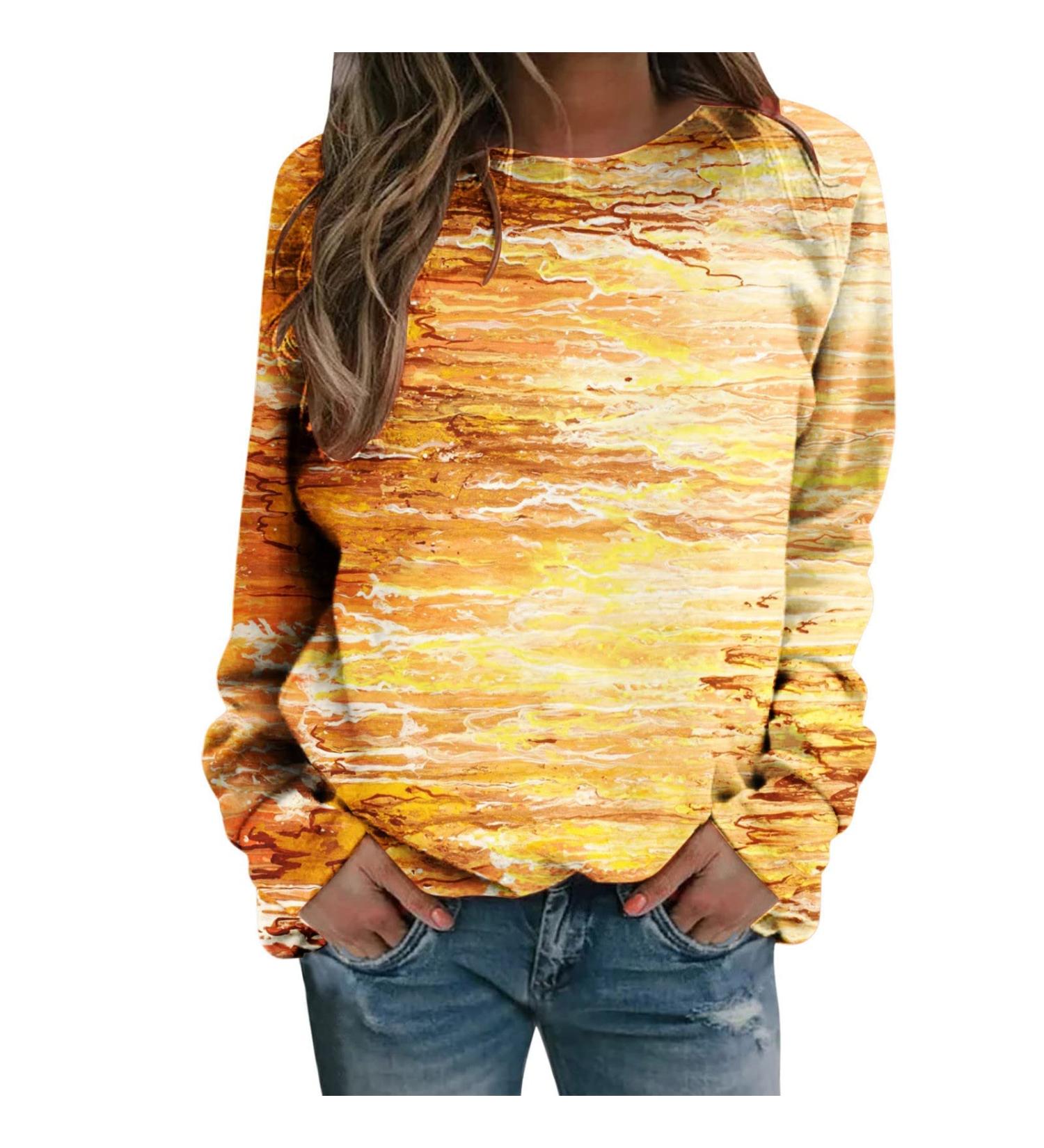 Shop TWIOIOVE Primark Women s Spring Floral Long Sleeve T-Shirt Stylish Yellow Sweater for Teens International Shipping Available! - Buy Online on GoSupps.com
