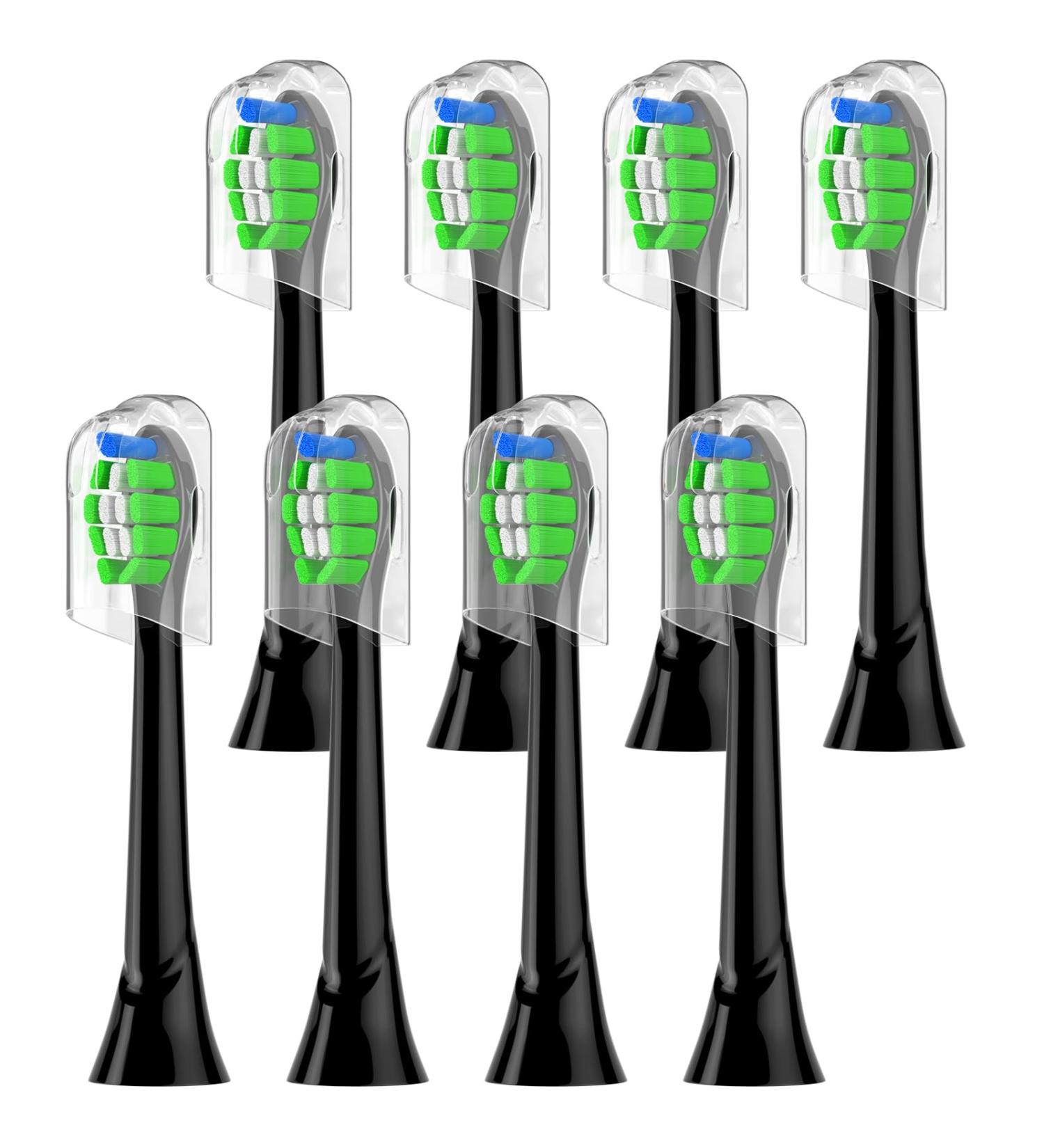 Buy Wardimark Replacement Brushes for Philips Sonicare - 8 Black Gum Care Brush Heads - International Shipping Available - Buy Online on GoSupps.com