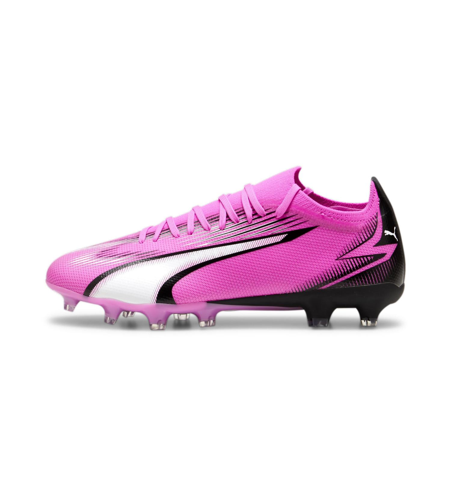 PUMA Unisex Ultra Match FG/AG Football Shoe - 43 EU - Poison Pink/Puma White/Puma Black | International Shipping - Buy Online on GoSupps.com