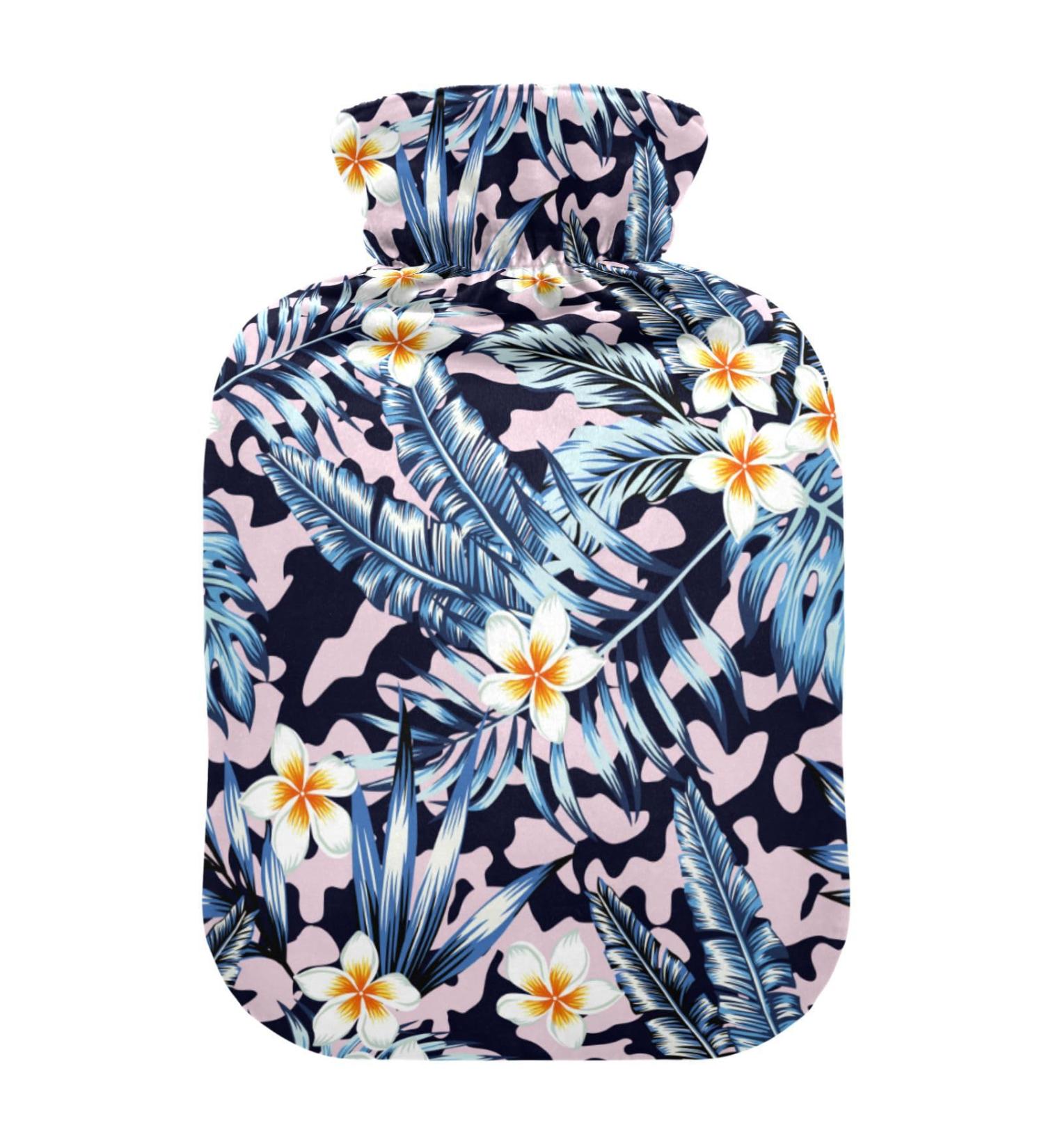 1L Heat Bottle with Soft Plush Cover | Discharge-Proof Screw Cap for Winter Sports & Outdoor Relief | Camo & Floral Design - Buy Online on GoSupps.com