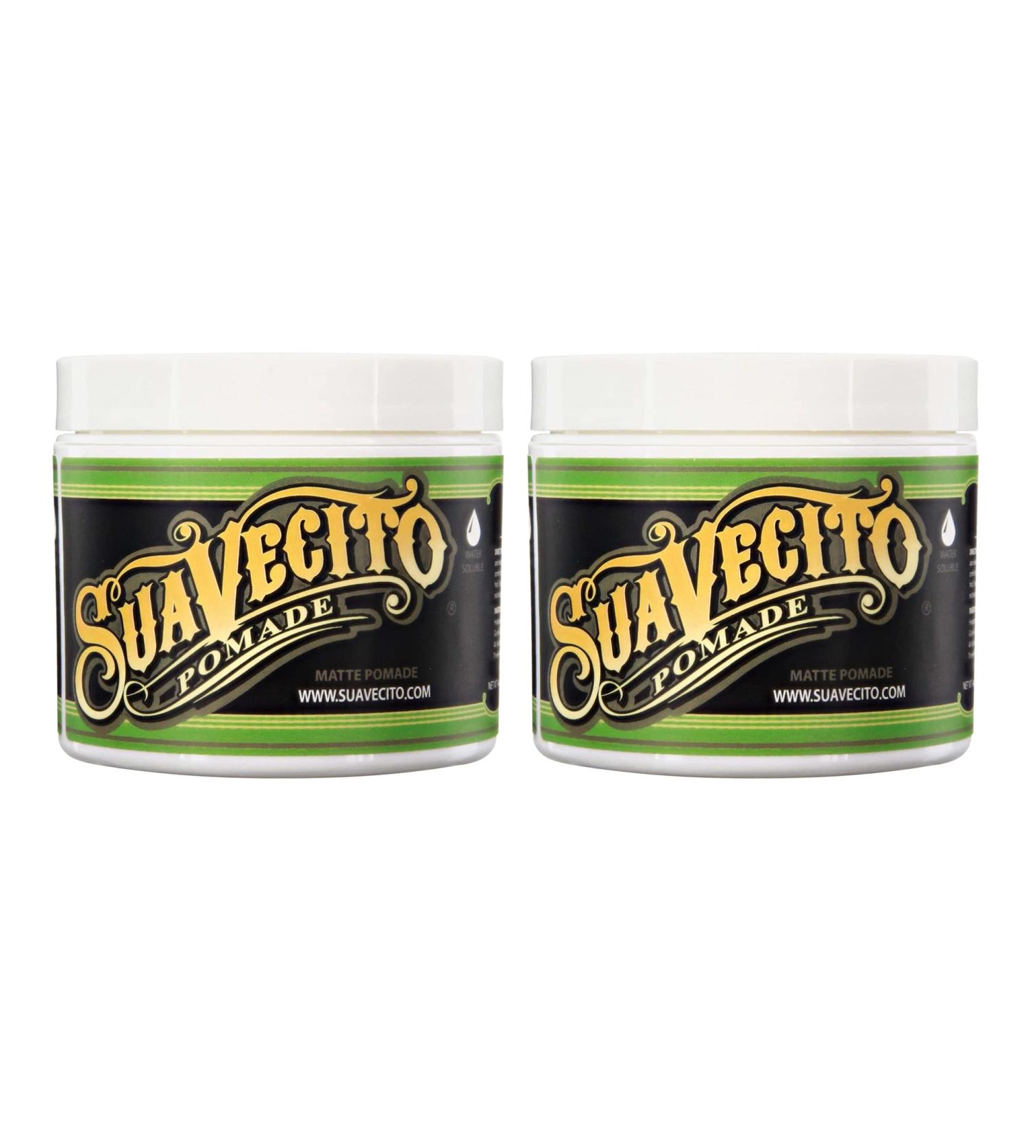 Suavecito Matte Pomade 4oz x 2 | Shine-Free Medium Hold Hair Pomade for Men | Low Shine Matte Hair Paste - Buy Now! - Buy Online on GoSupps.com