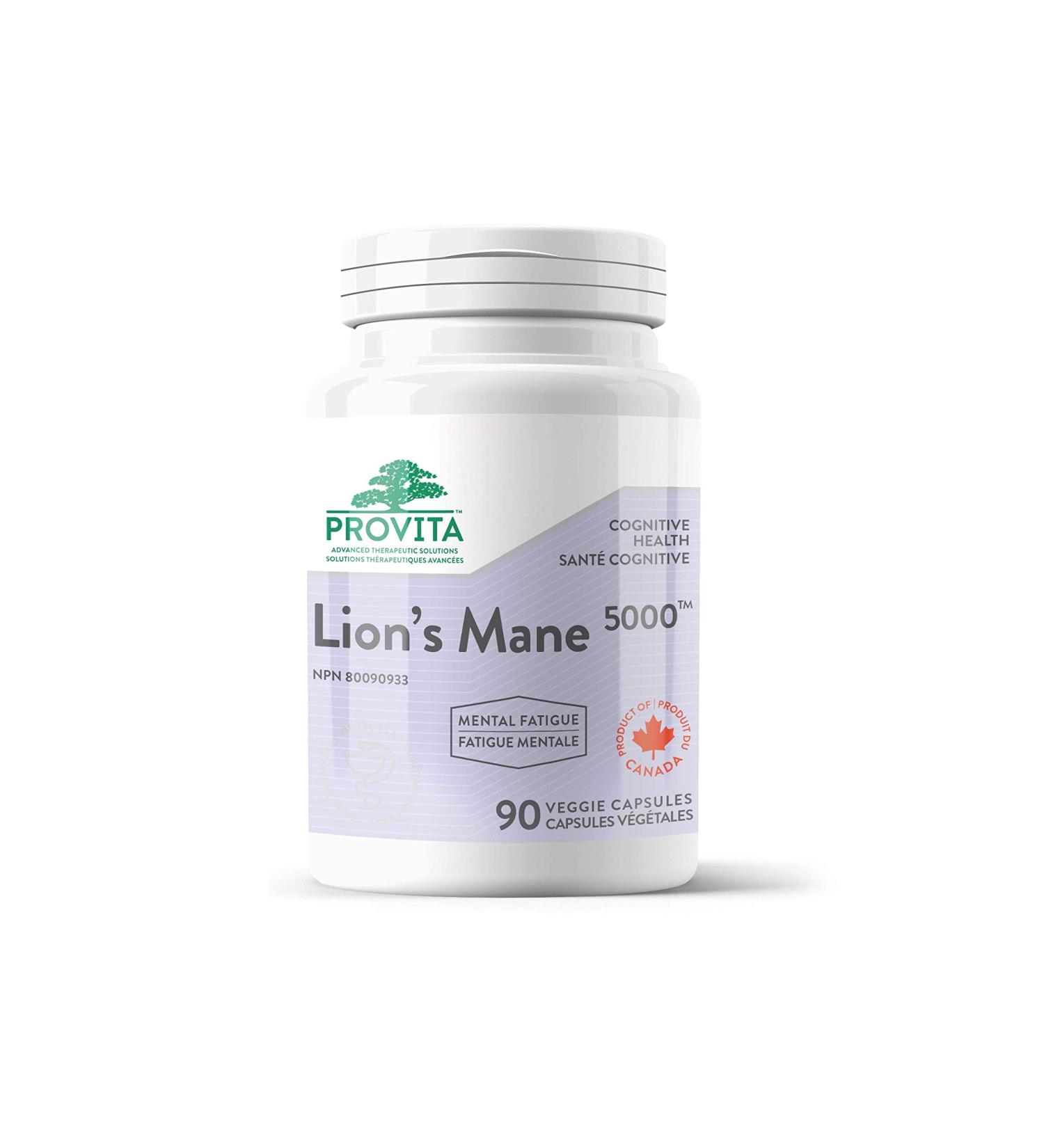 Lion's Mane - 10:1 extract / 5000 mg DHE by Provita Nutrition (Canadian Made) 90vcaps
