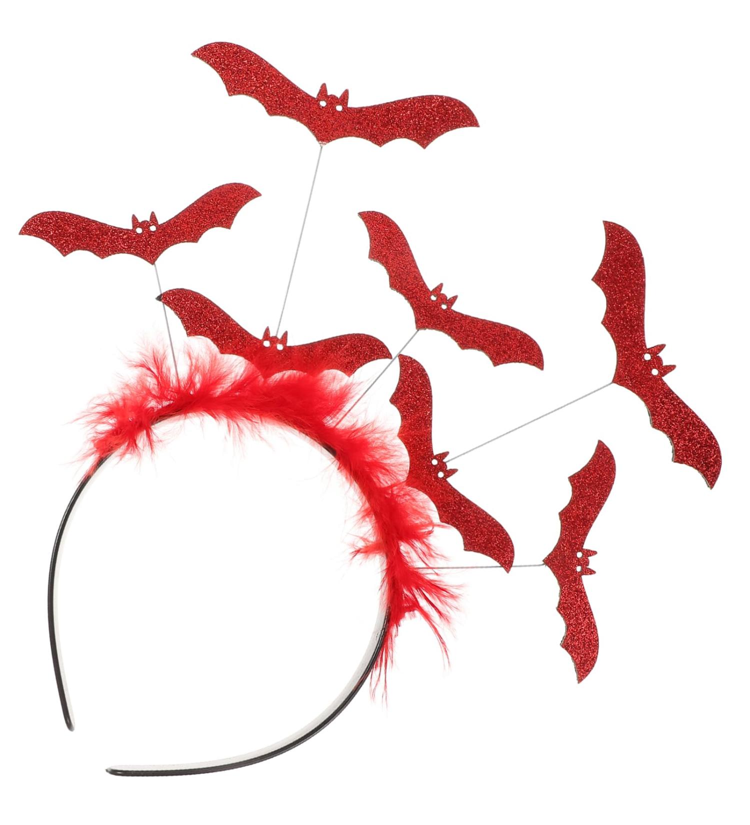 JOINPAYA Halloween Bats Headband: Red Bat Wing Headband Decorative Cosplay Bat Head Clip for Halloween Cosplay Party - Buy Online on GoSupps.com